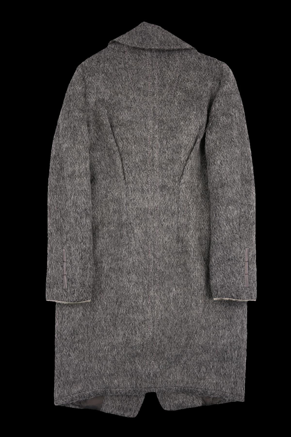 울 더블 버튼 카라 코트