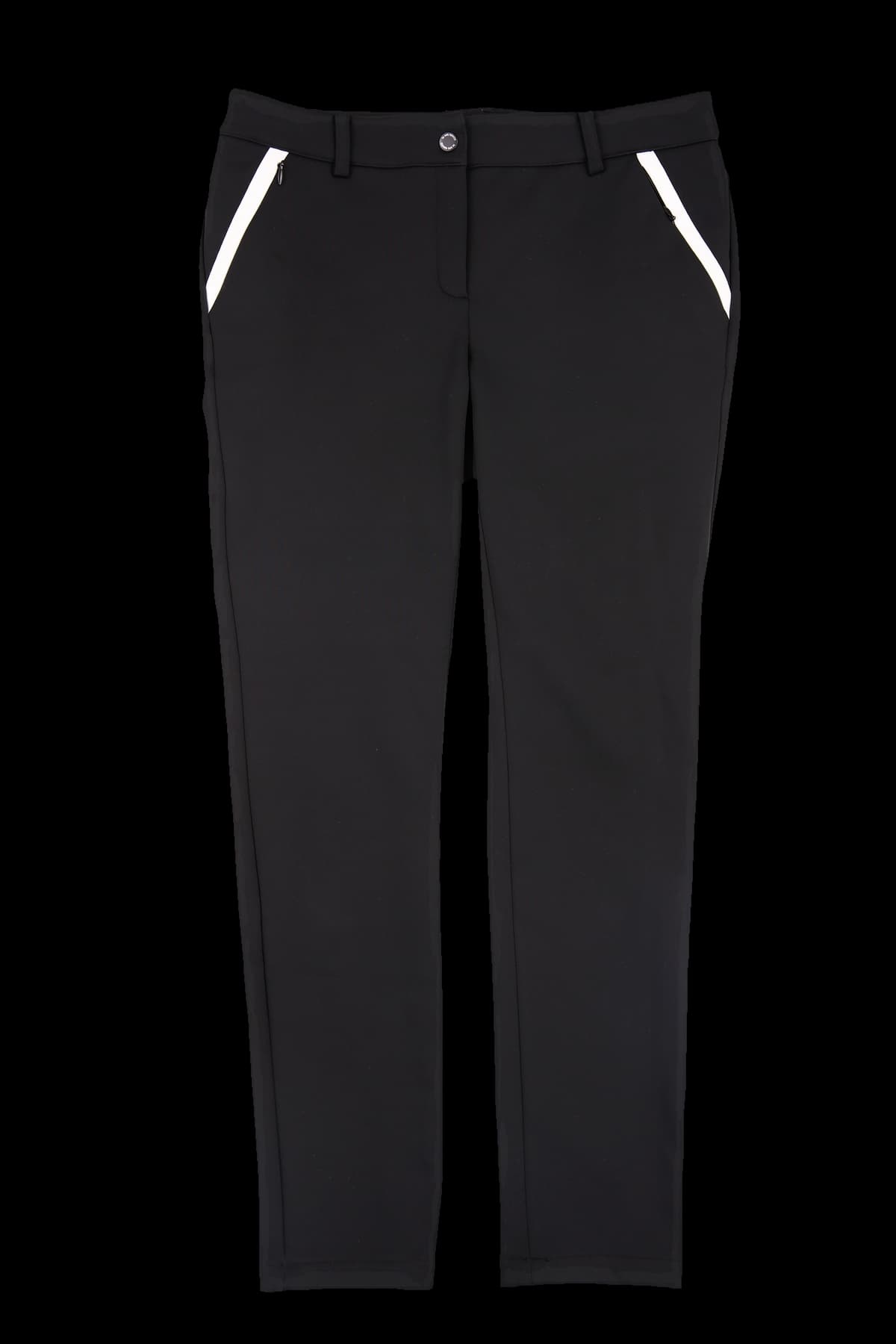 배색 기모 롱 팬츠