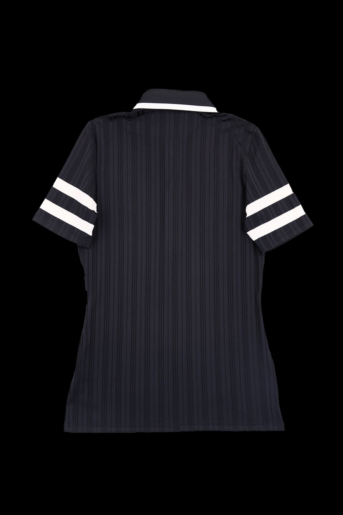 골지 배색 카라 티셔츠