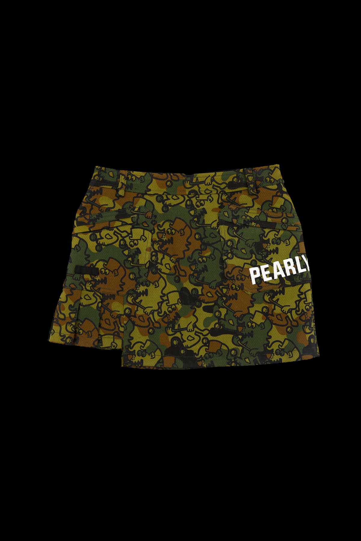 캐릭 프린팅 포켓 스커트