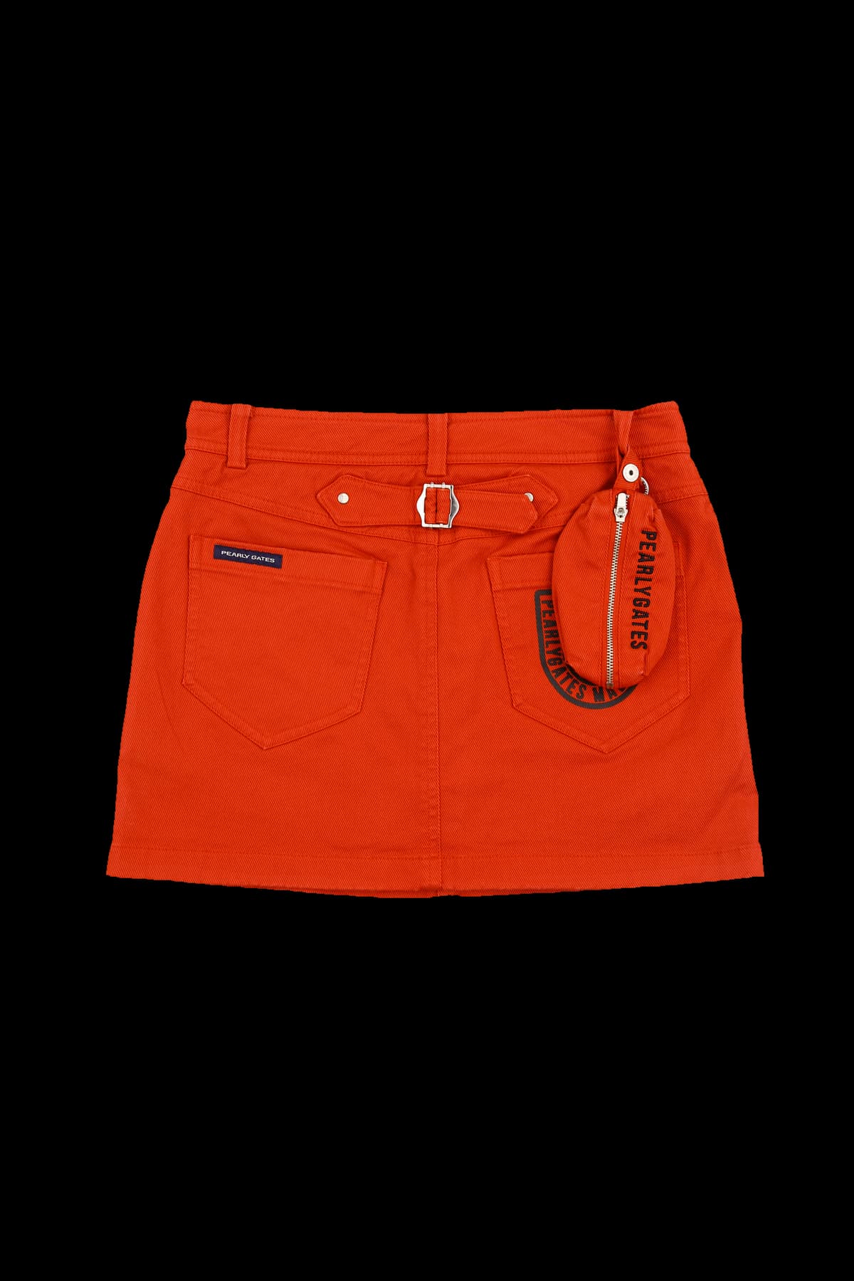 로고 자수 코튼 스커트