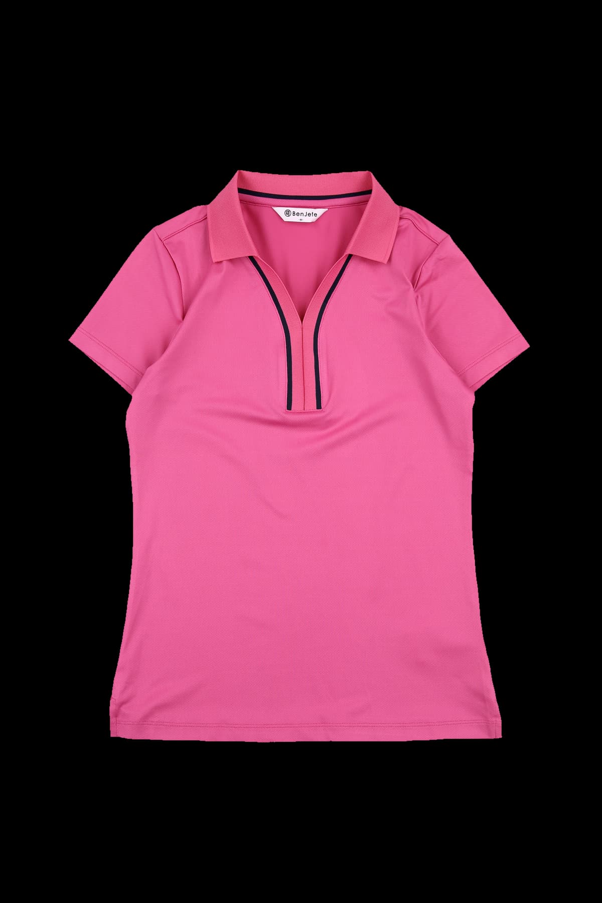 넥 배색 카라 티셔츠