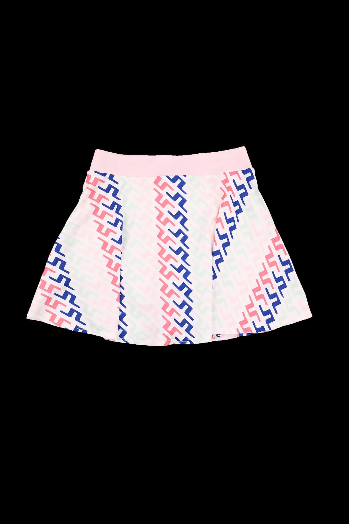 패턴 컬러 플레어 스커트