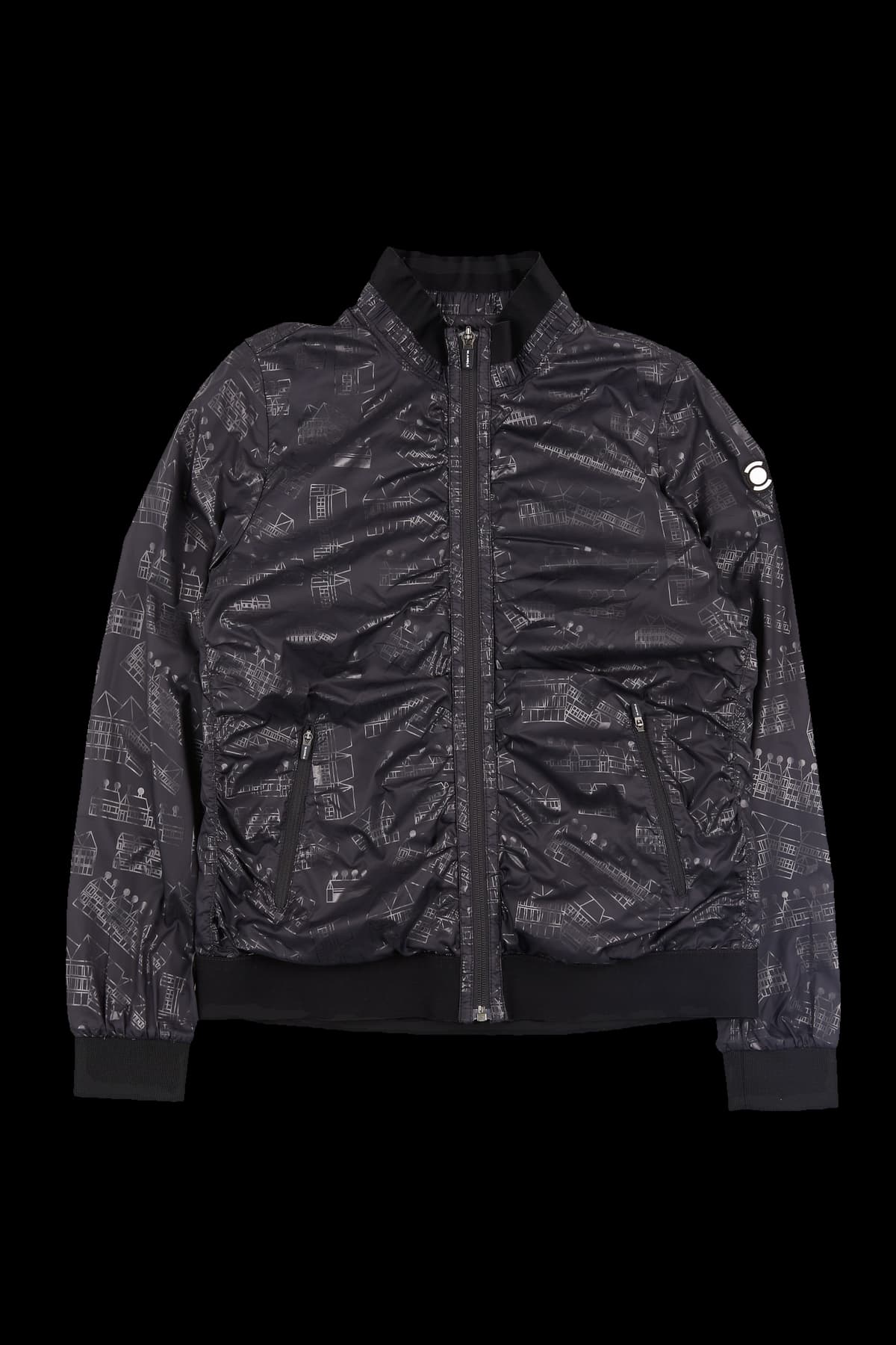 패턴 집업  바람막이 자켓