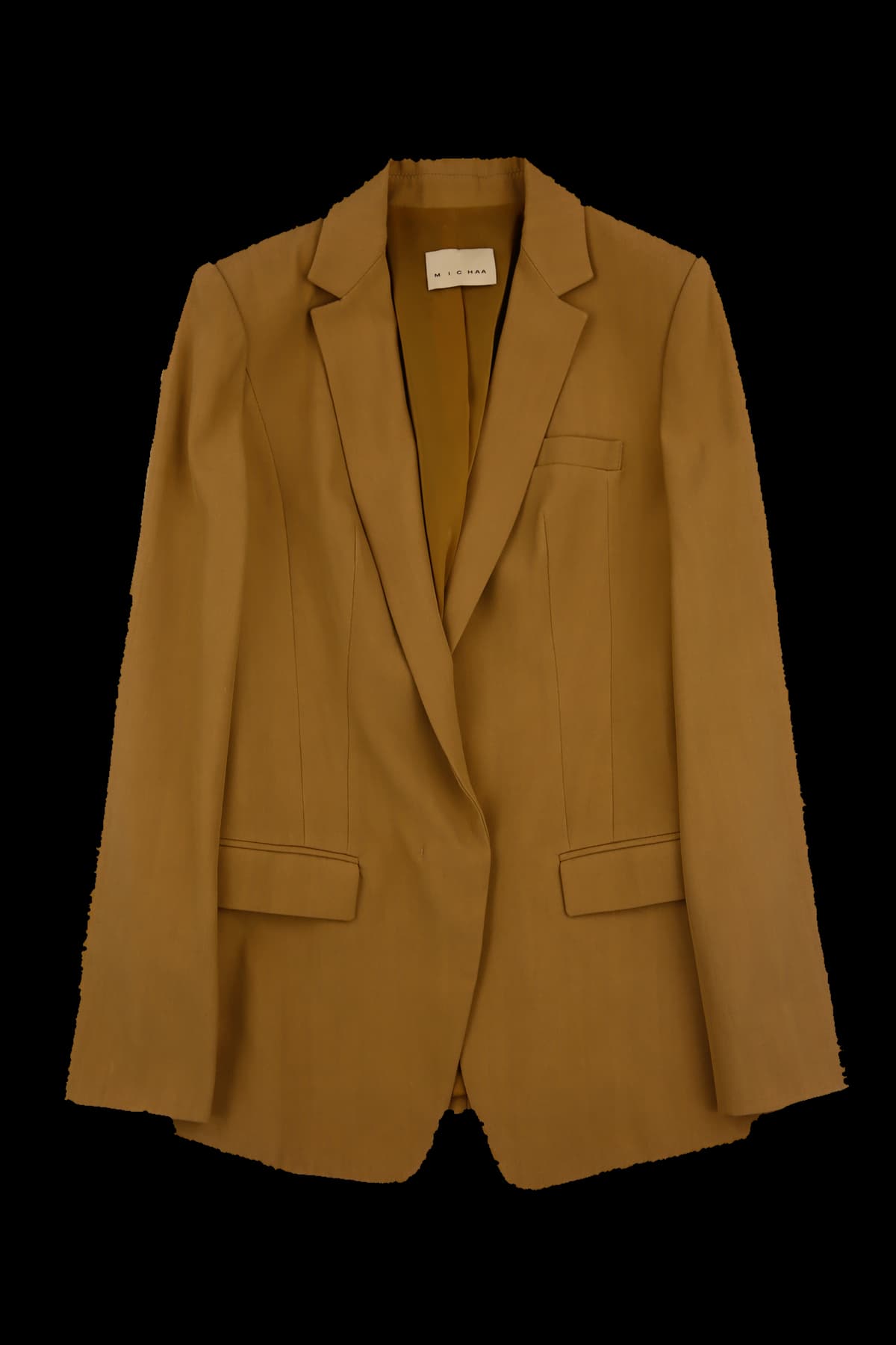 커프스 배색 페이크 포켓 재킷 