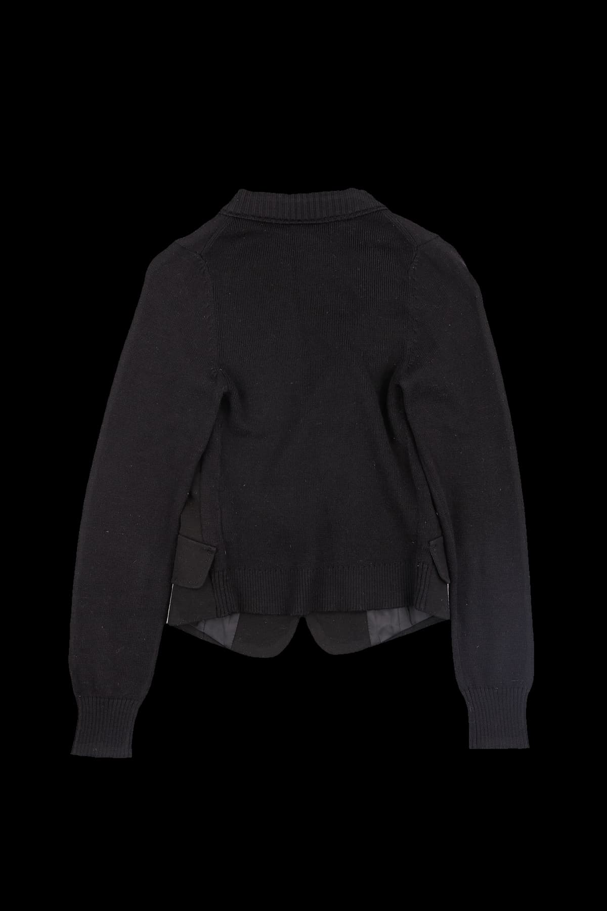 페이크포켓 원단 배색 카디건 