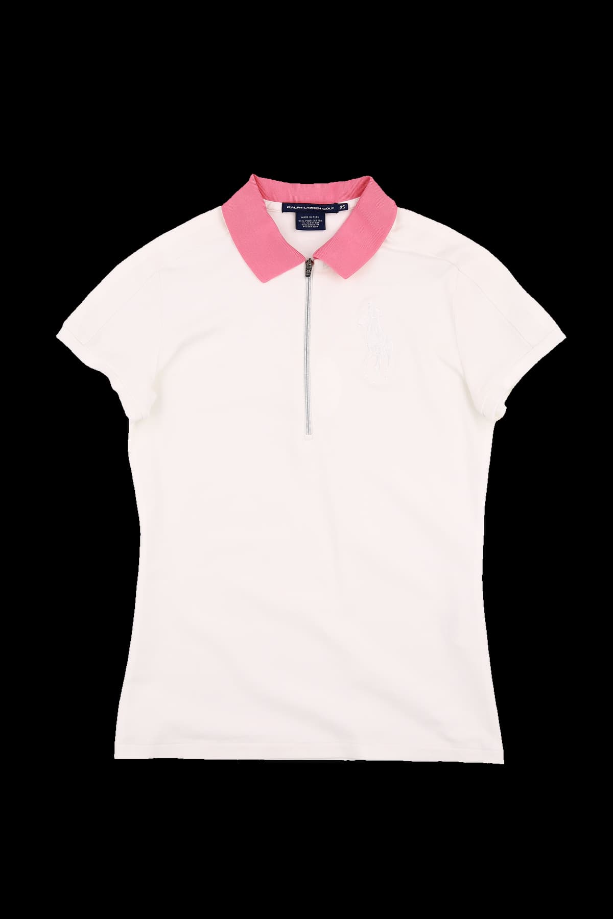 배색 집업 카라 티