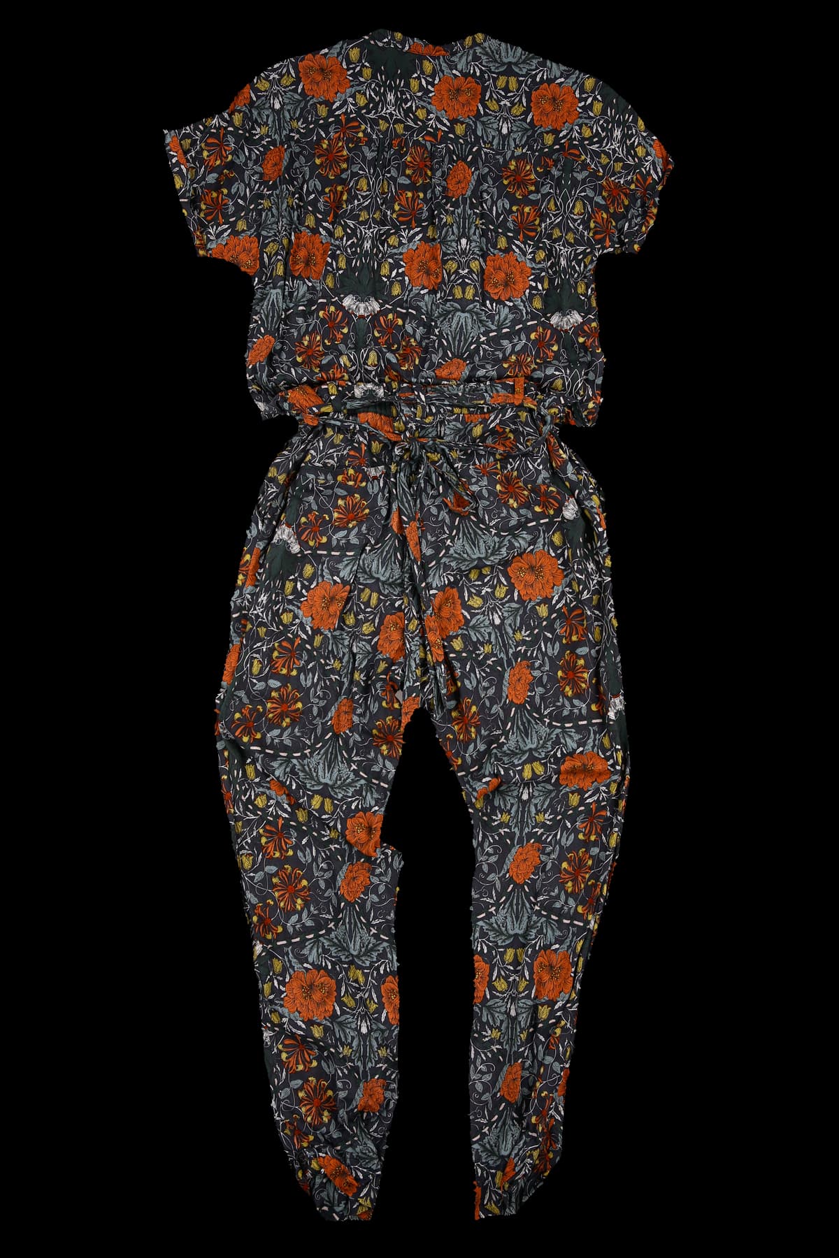 플라워 프린트 점프수트