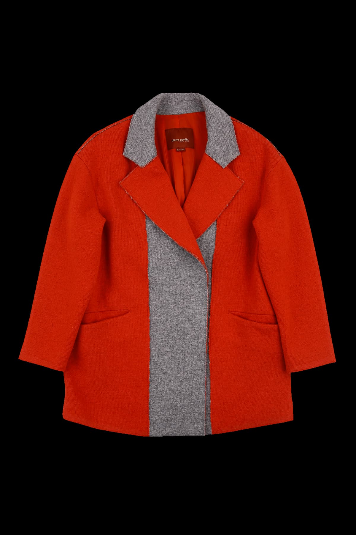 배색 누끼 코트