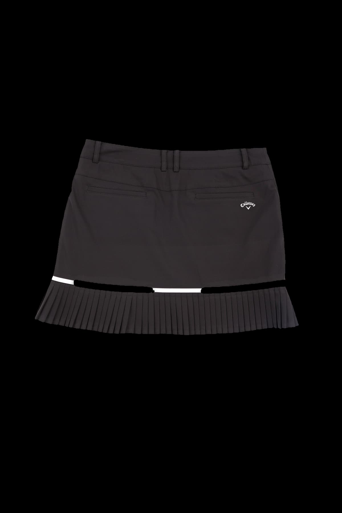 배색 플리츠 스커트