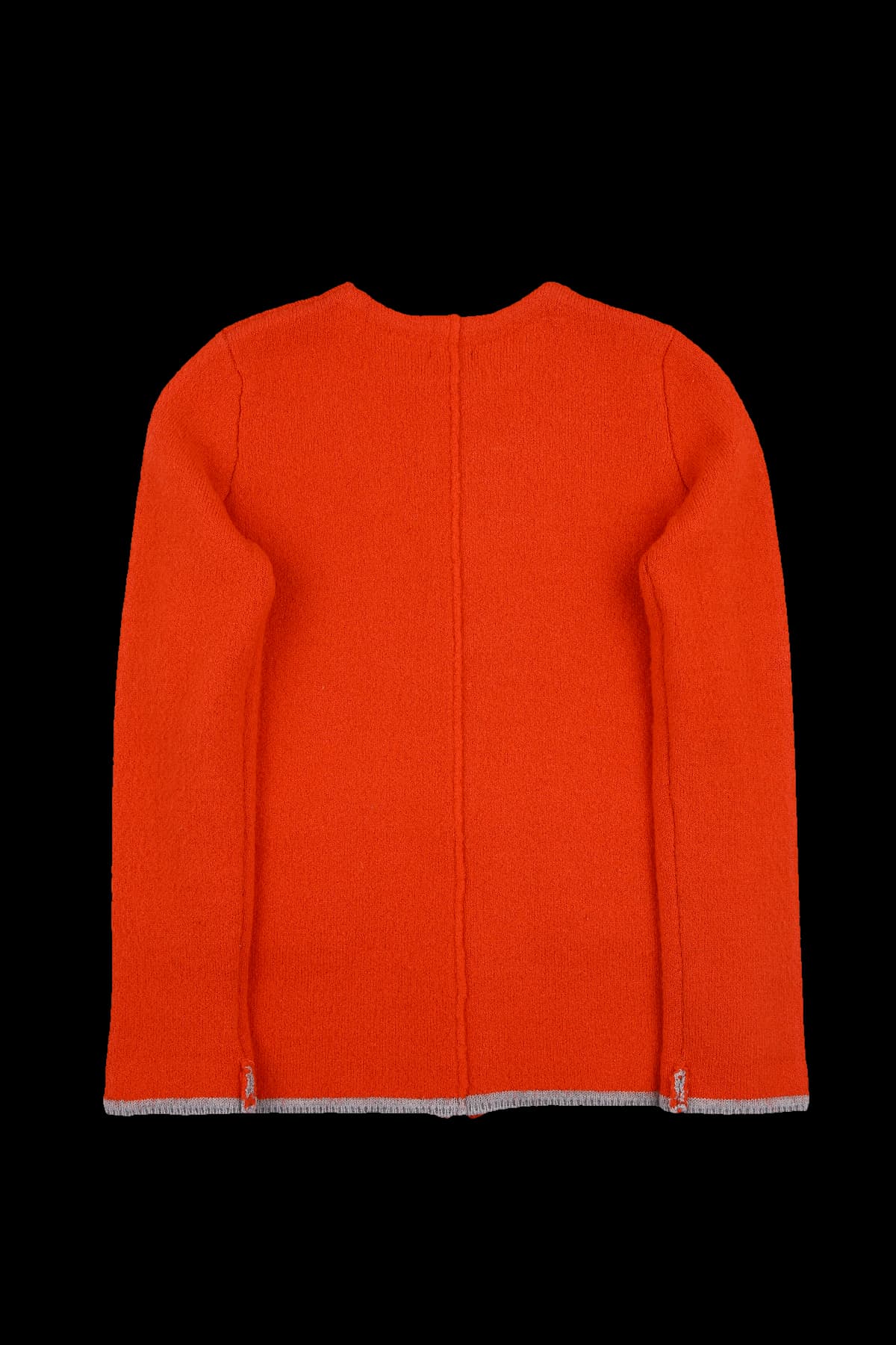 라운드 넥 베이직 니트 집업 