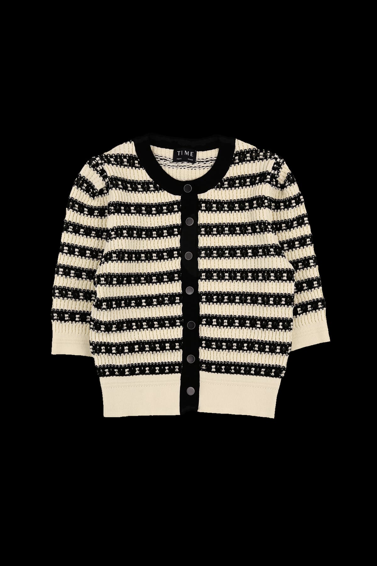 니트 5부 카디건 