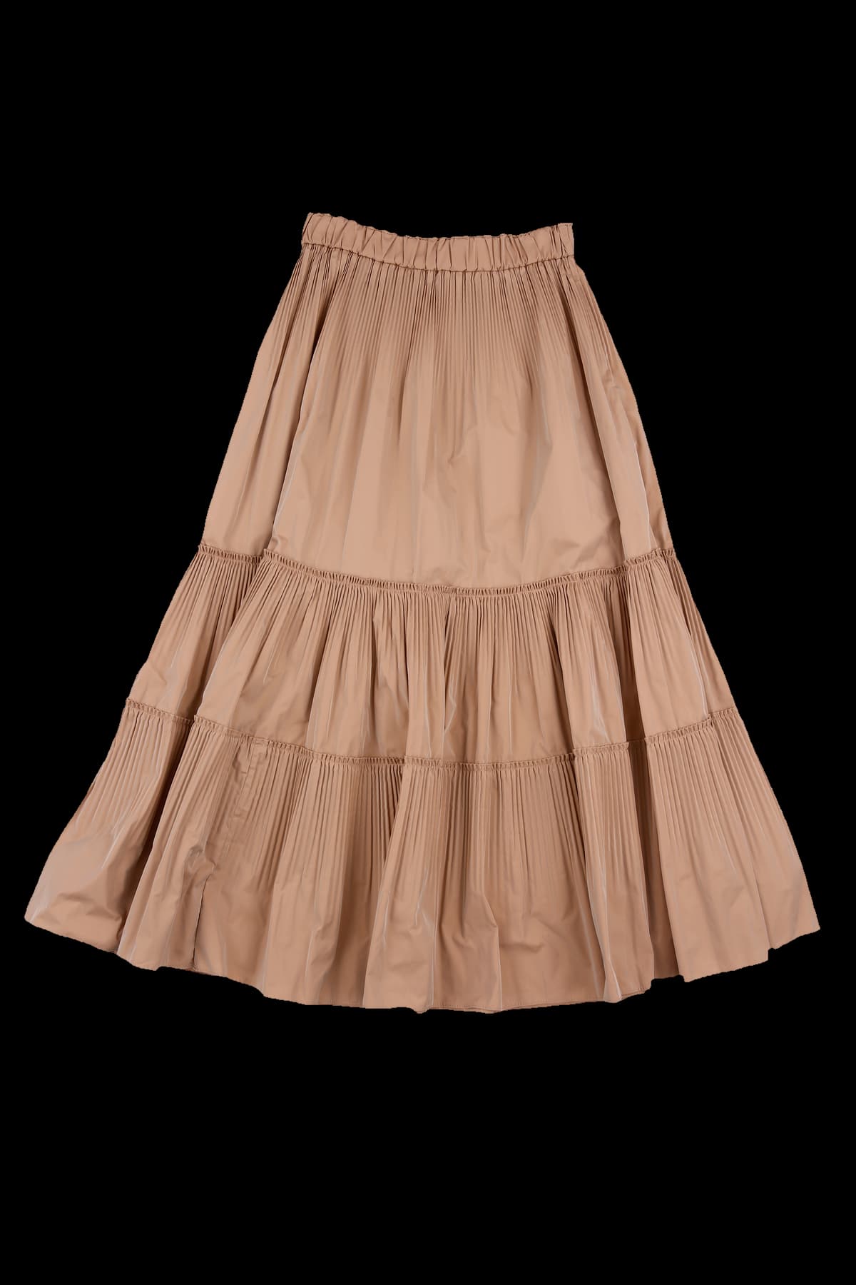 스모크 핑크 플리츠 디테일 스커트 