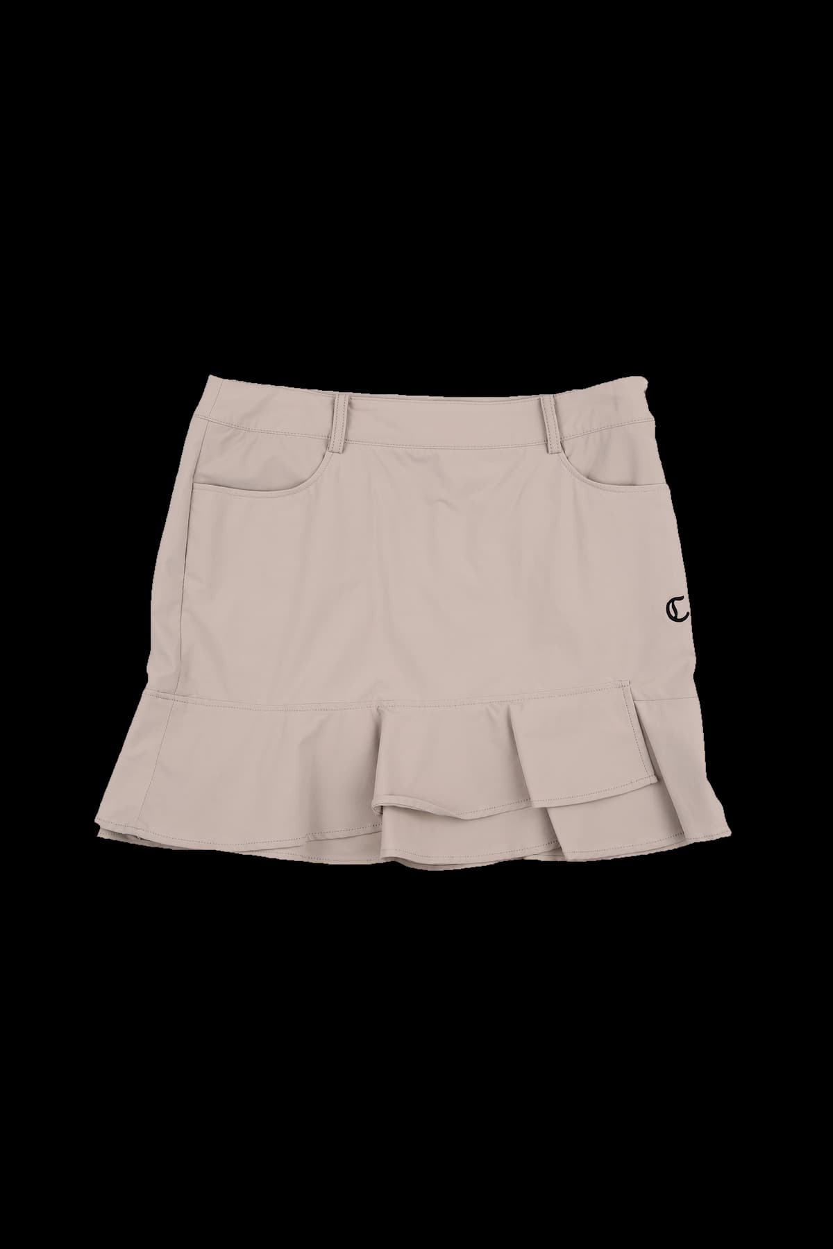 프릴 솔리드 큐롯 스커트