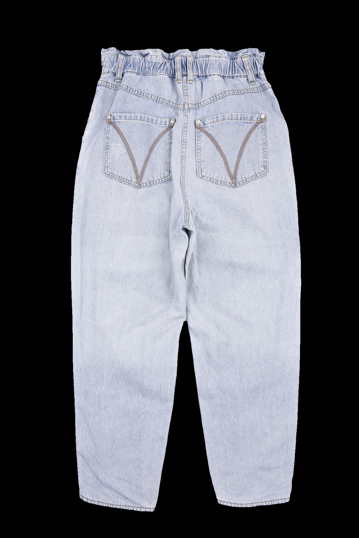 데미지 연청 데님 팬츠