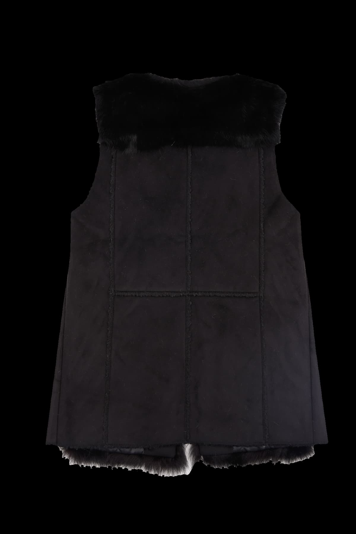 퍼 배색 베스트 