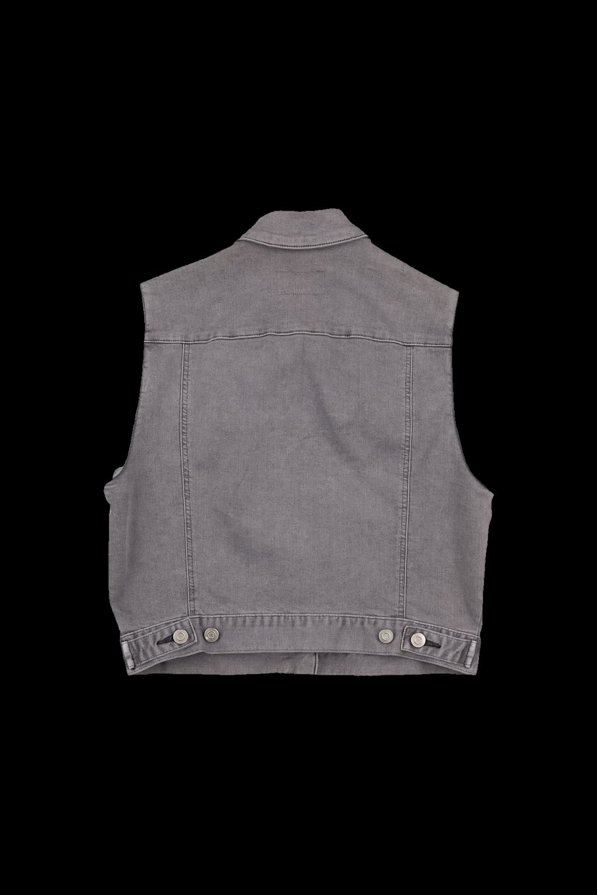 버클 포인트 데님 베스트