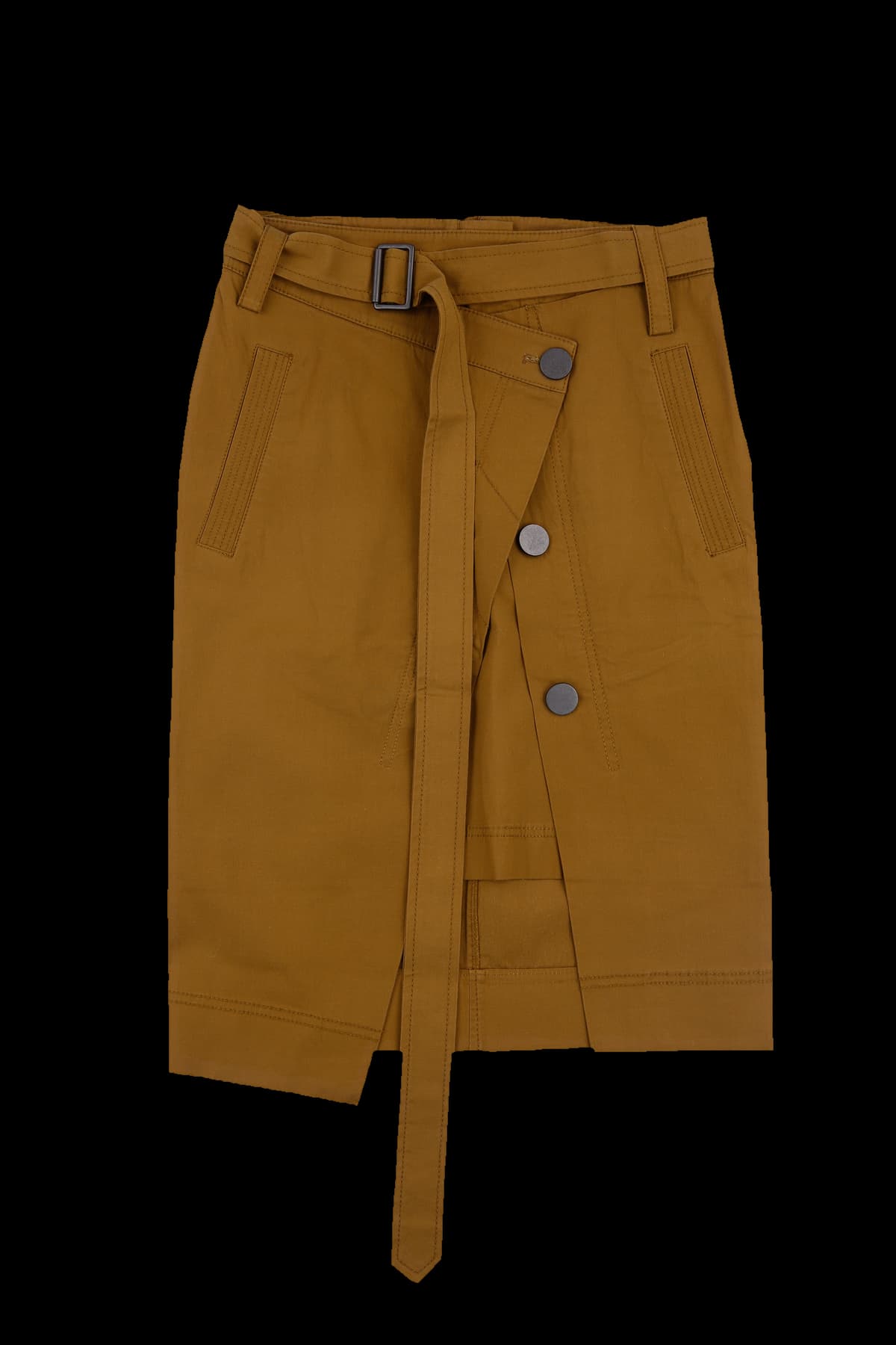 오버 랩 버튼 스커트