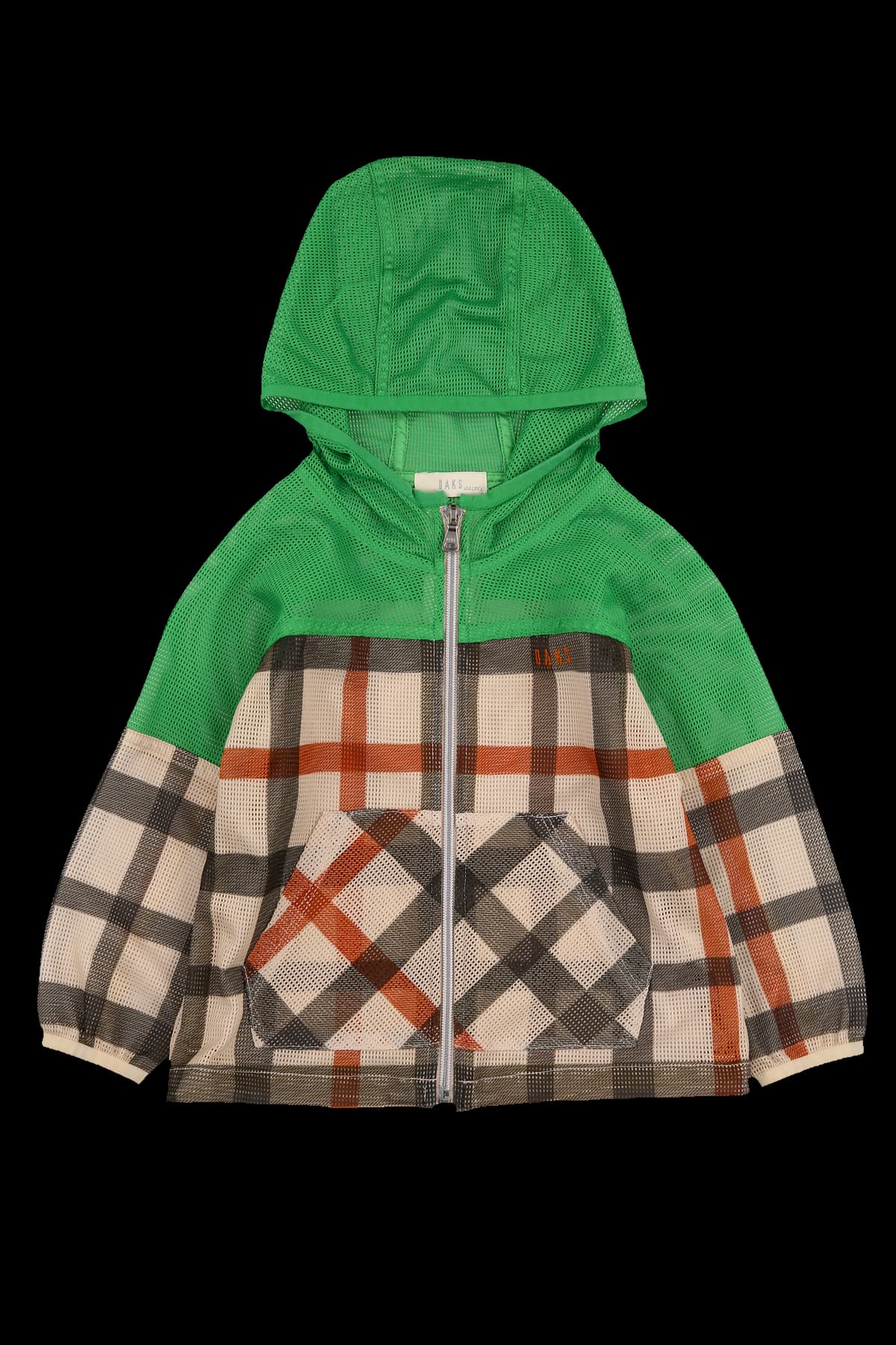 [키즈] 메쉬 체크 후드 점퍼