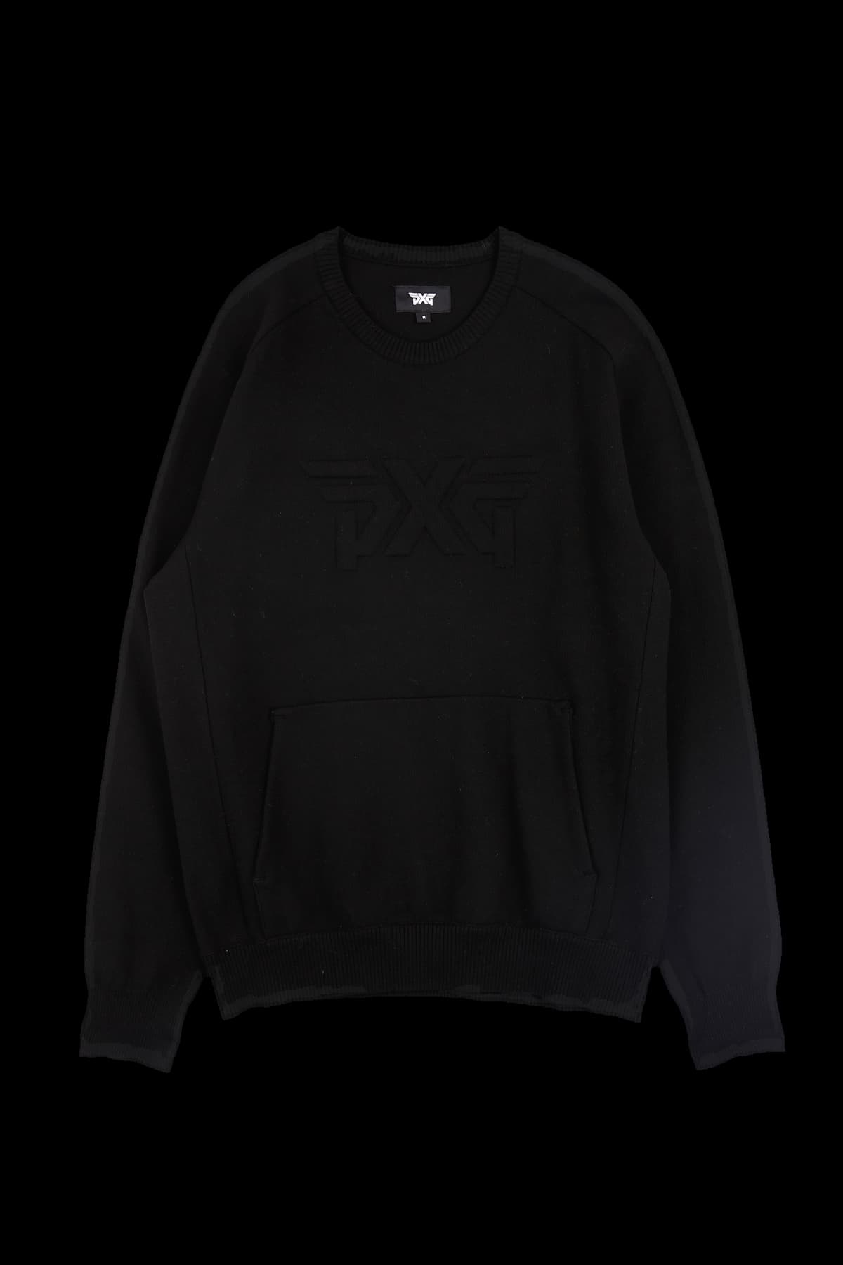 캥거루 포켓 나그랑 소매 니트 