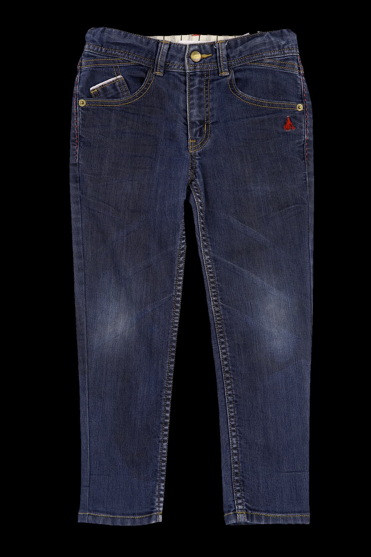 [키즈] 스티치 워싱 데님 롱팬츠