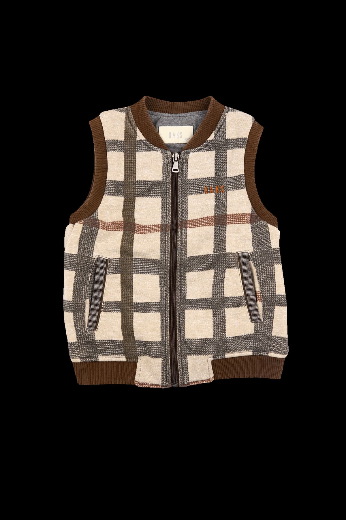 [키즈] 체크 집업 베스트