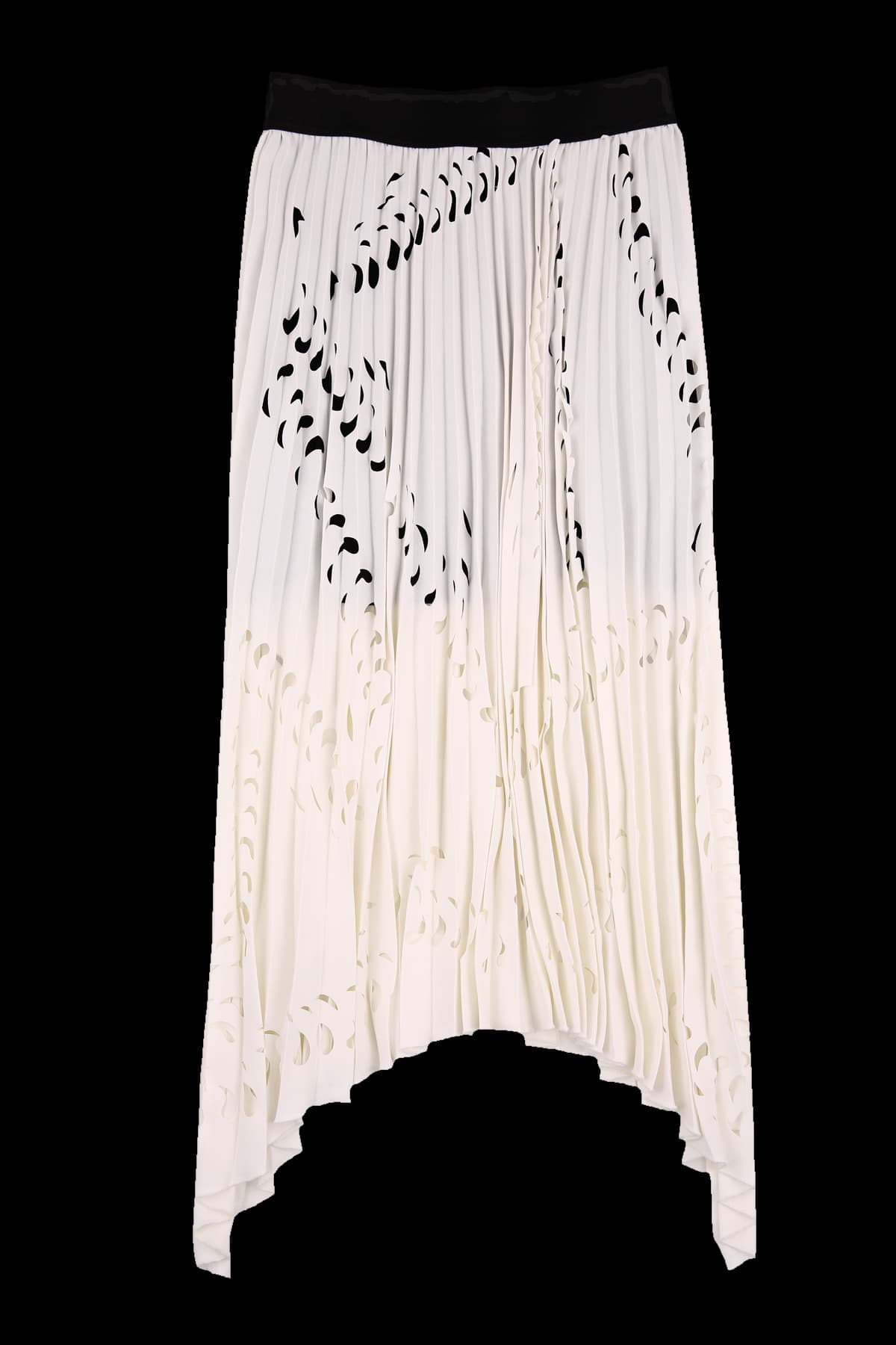 커팅 플리츠 롱 스커트 