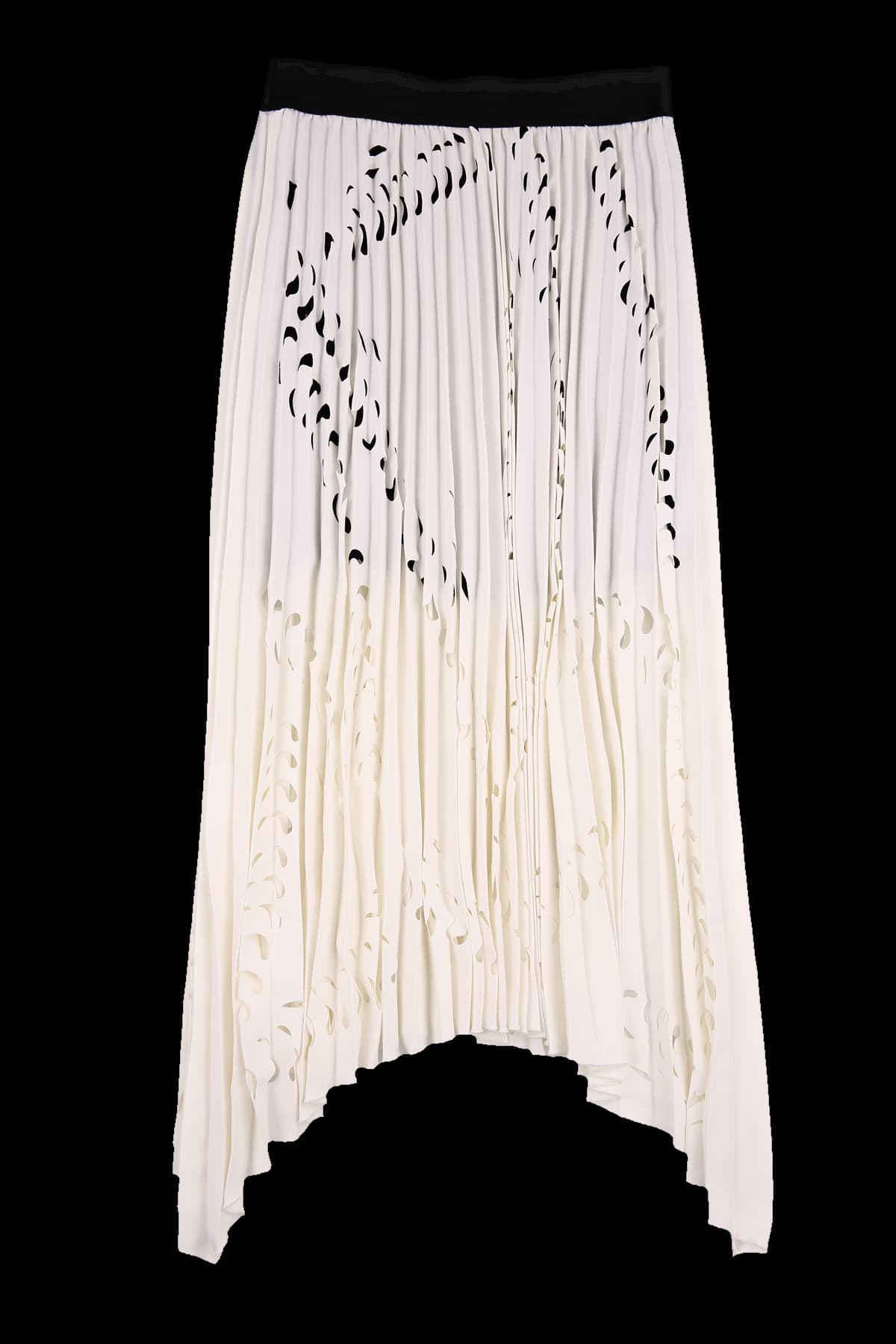 커팅 플리츠 롱 스커트 