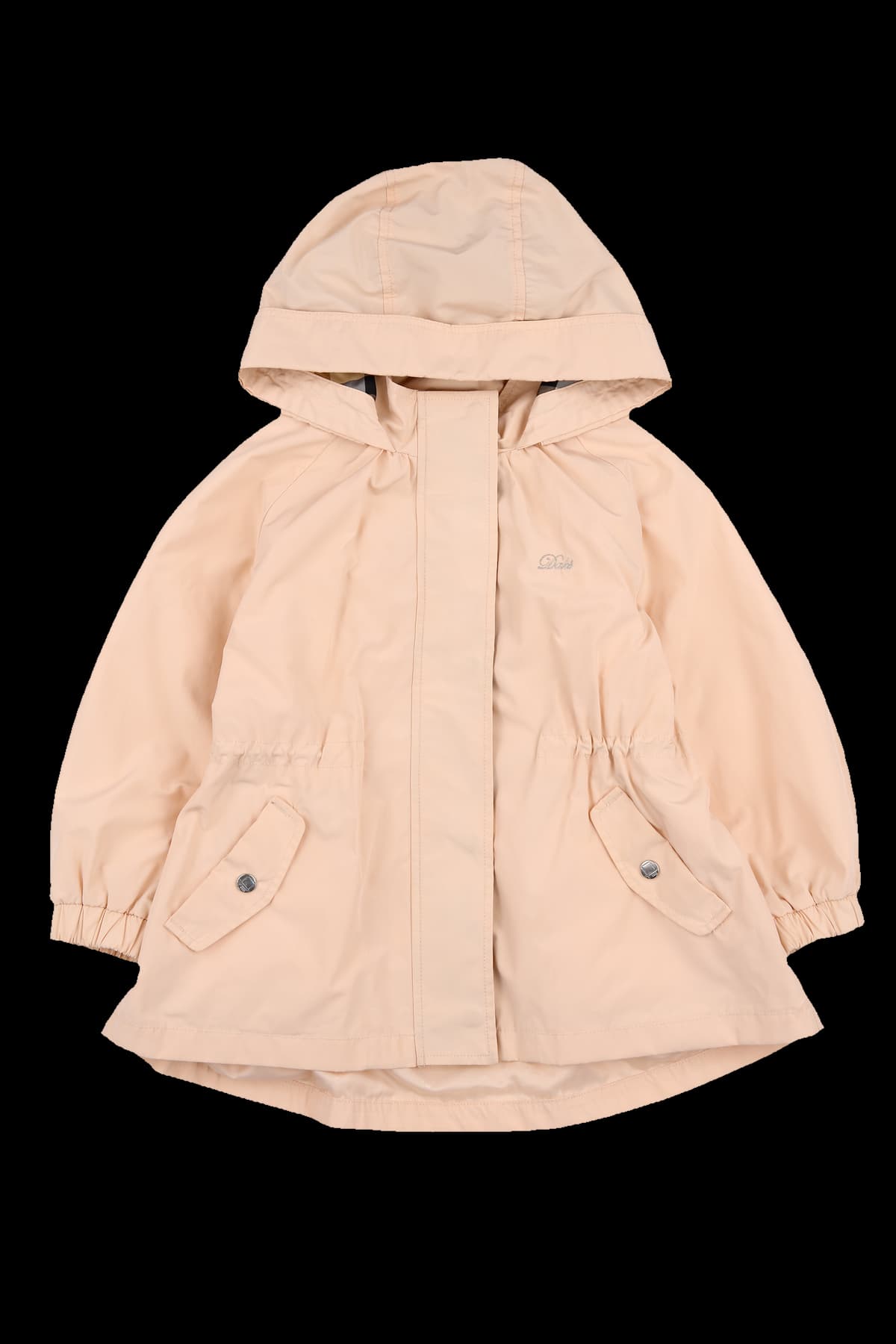 [키즈] 체크 배색 후드 점퍼