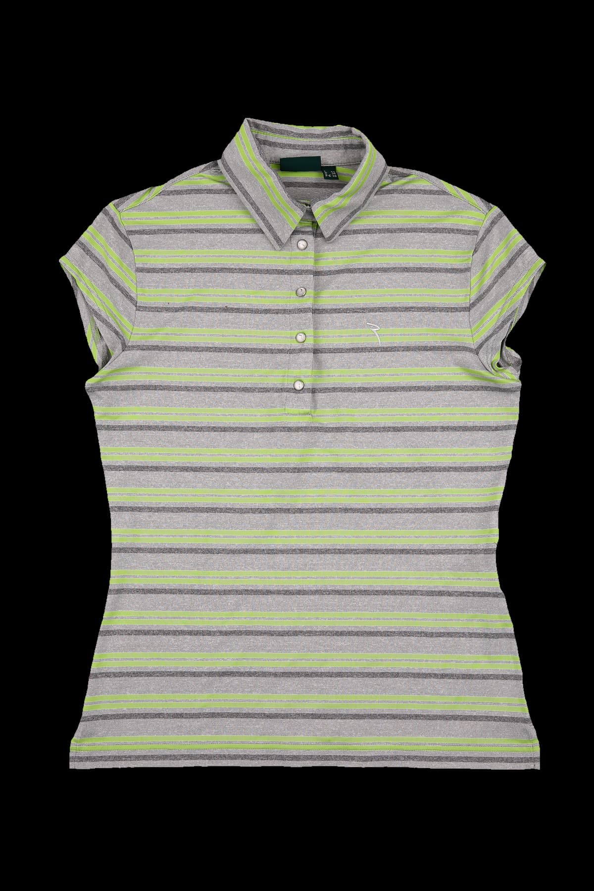 스트라이프 반팔 카라 티셔츠 