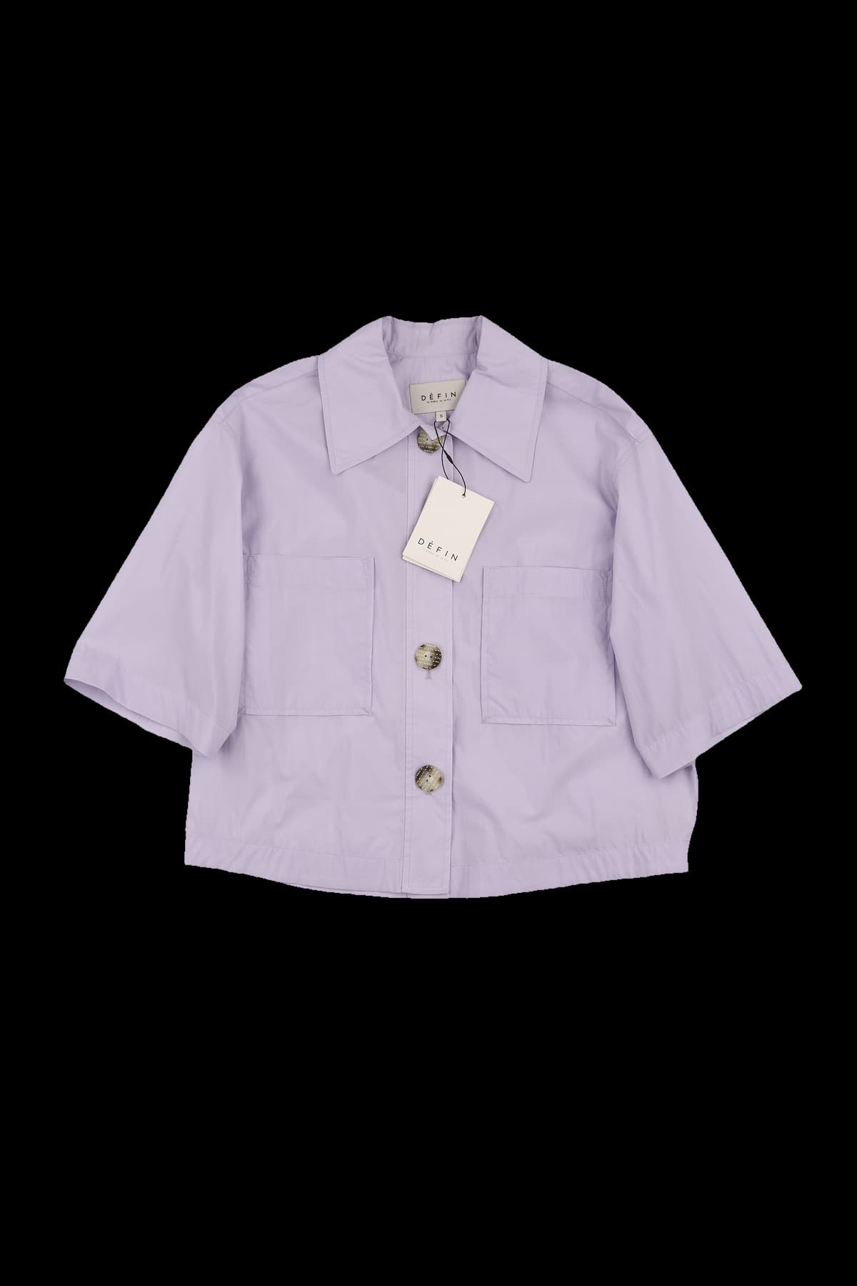 [새상품] 크롭 반팔 셔츠