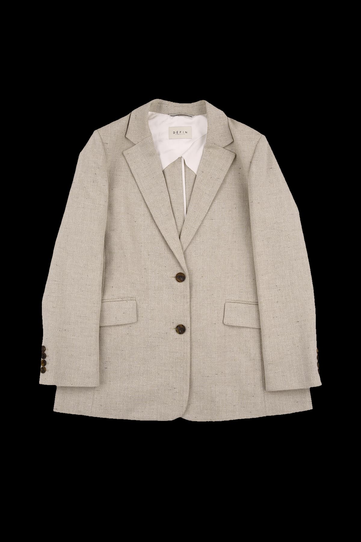 트위드 헤링본 자켓