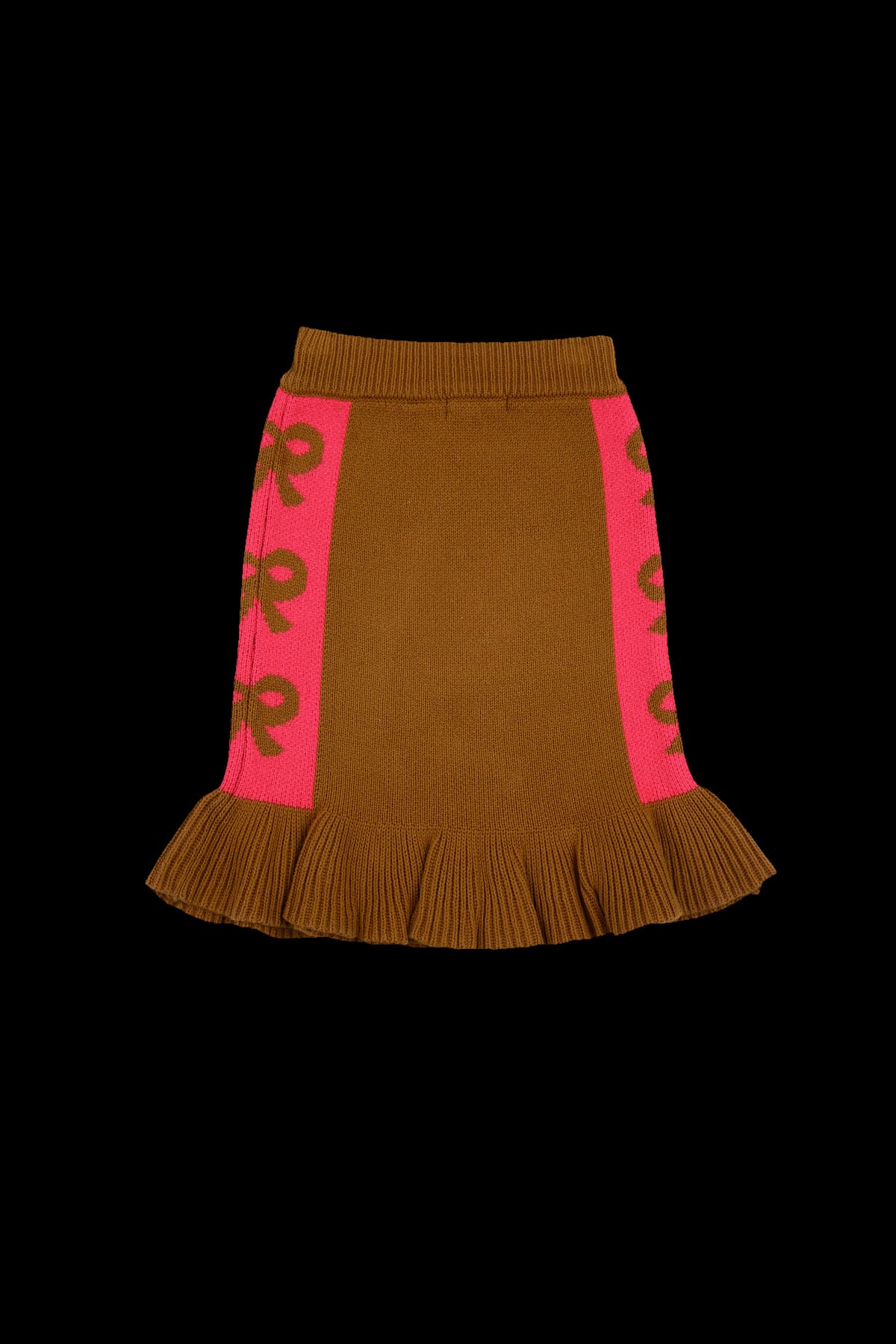 [키즈] 배색 라인 프릴 니트 스커트