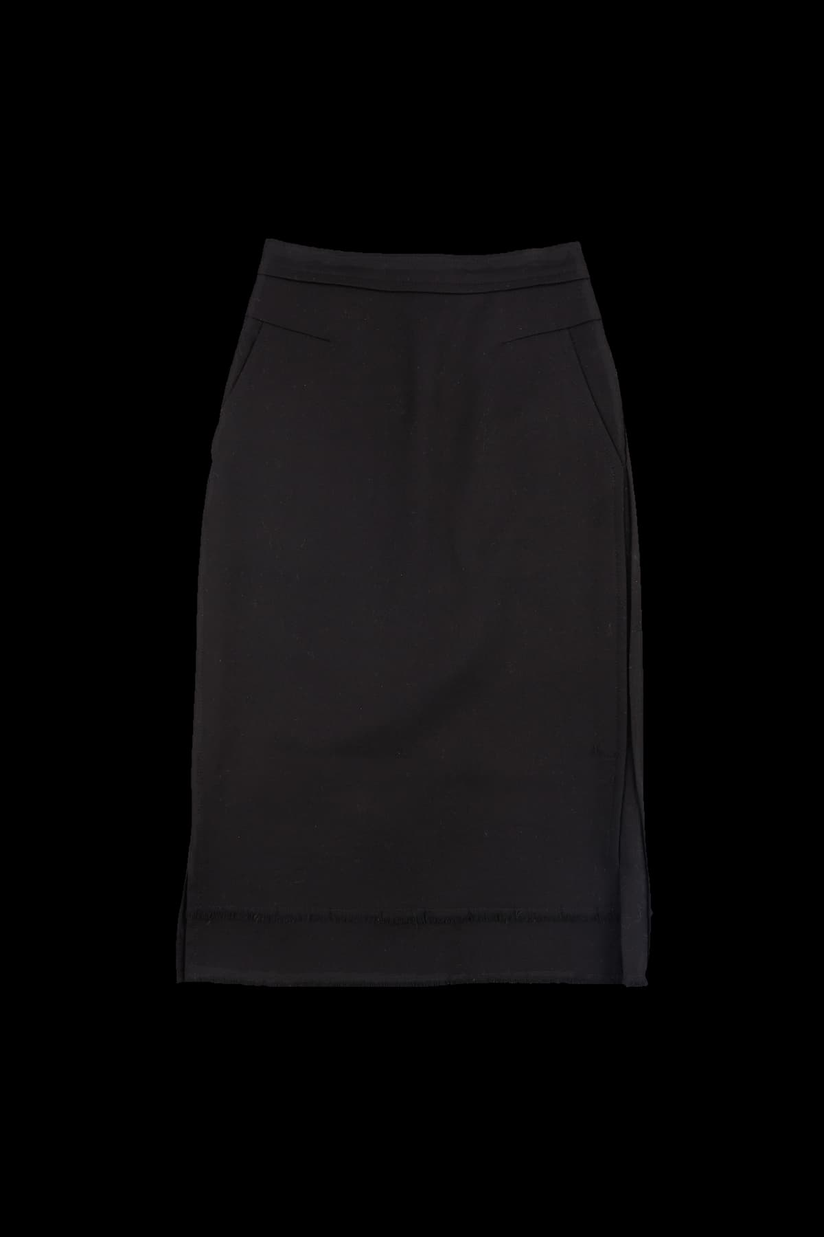 데끼 절개 일자 스커트 