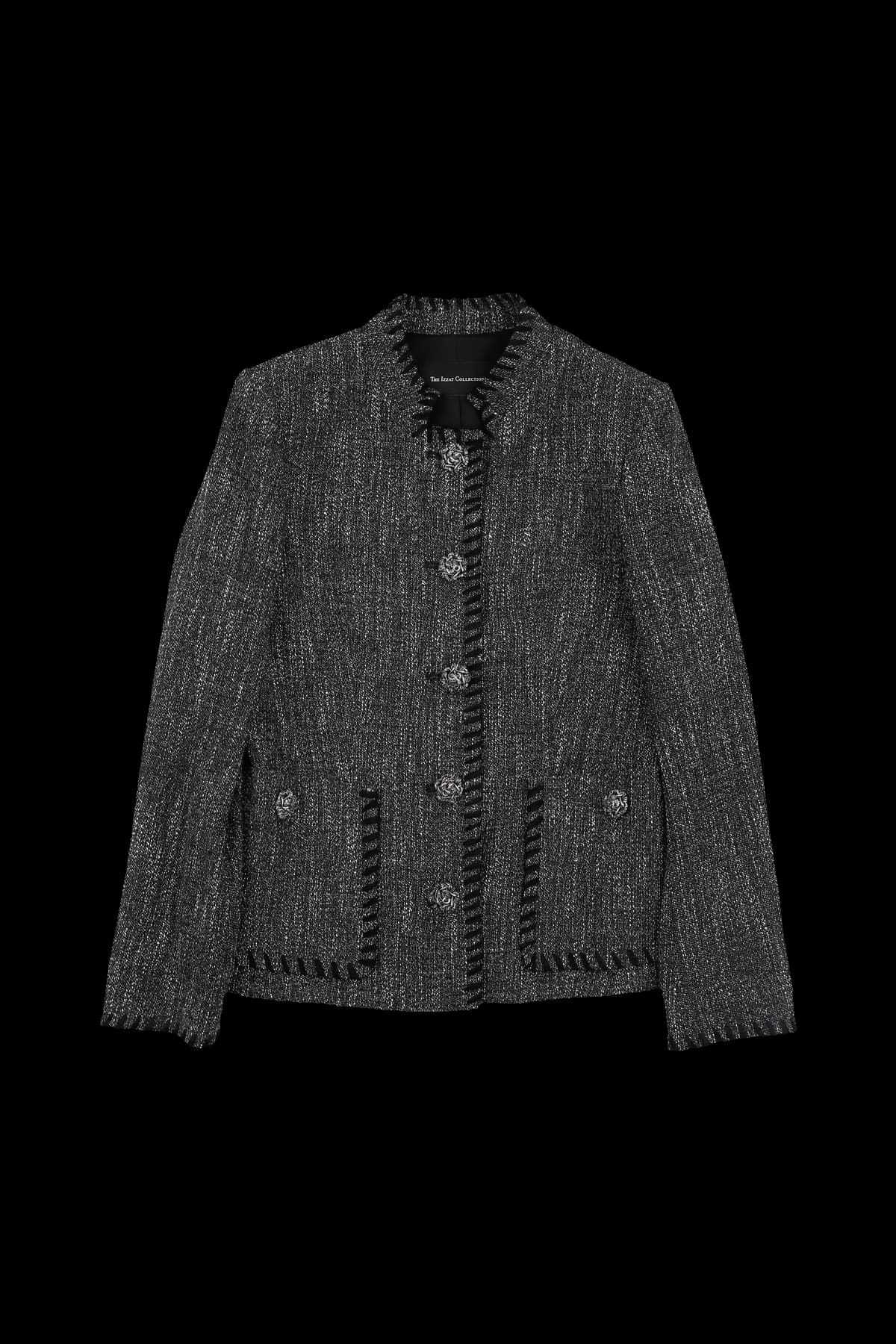 체인 스티치 트위드 재킷