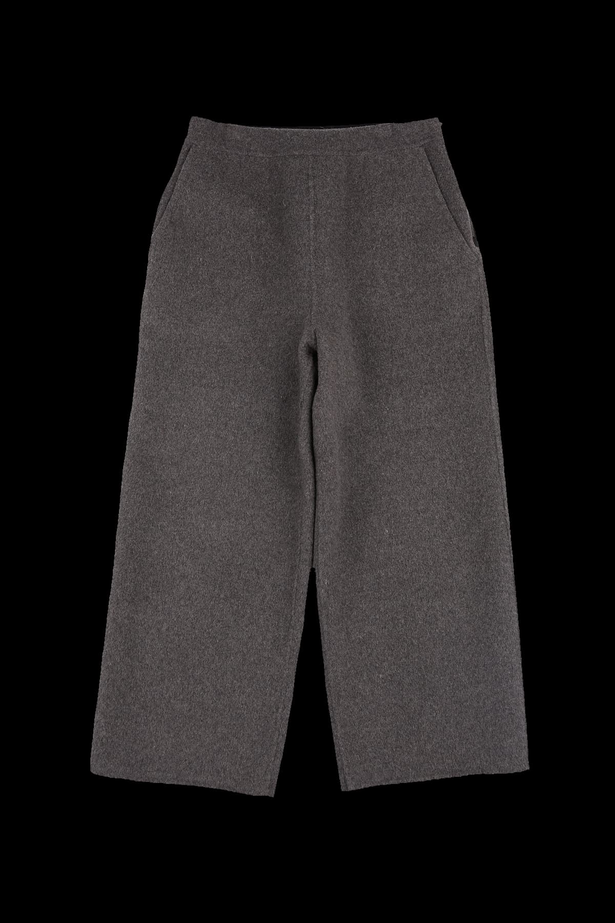 모직 스트레이트 8부 팬츠 