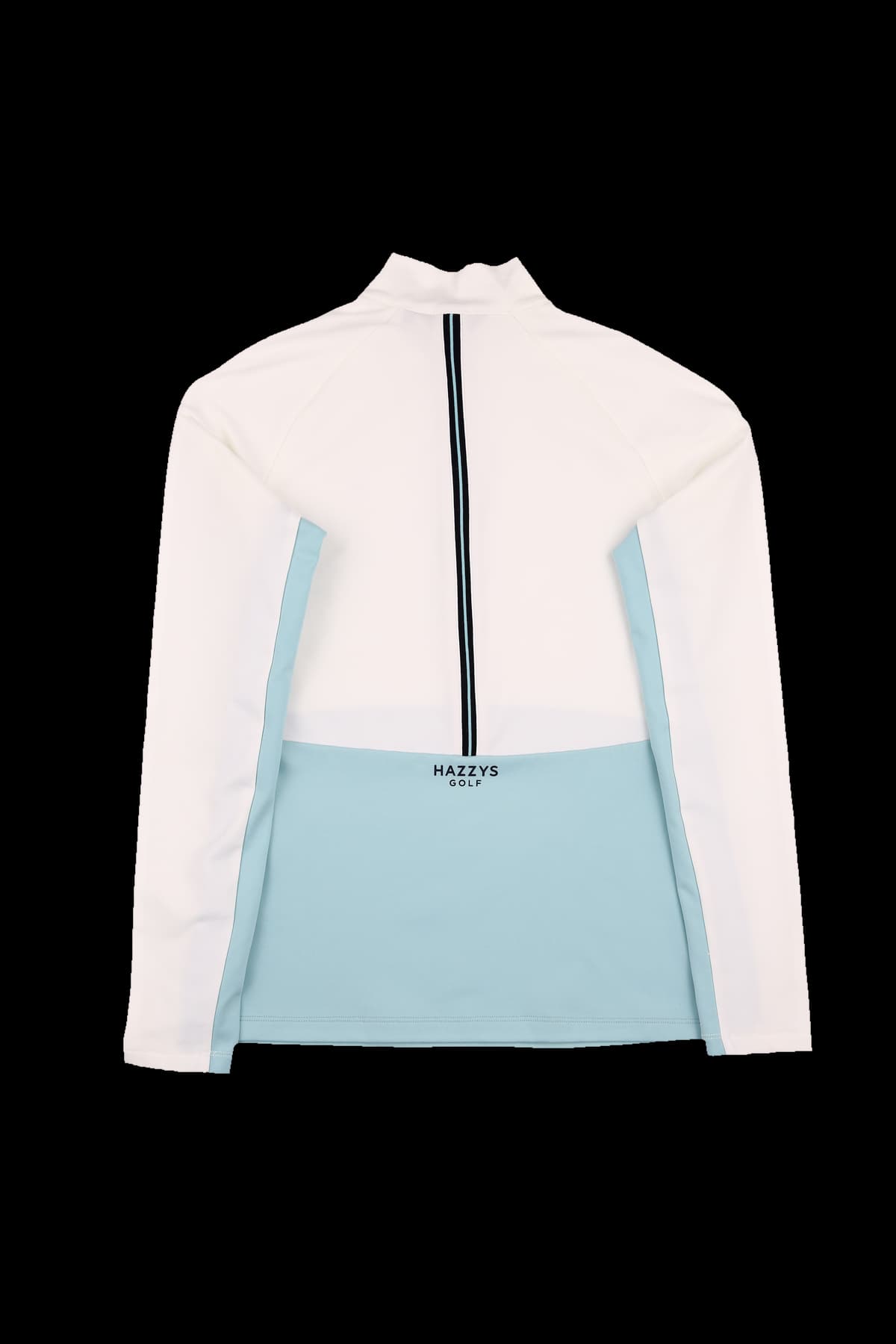 배색 로고 하프집업 기모 긴팔 티셔츠