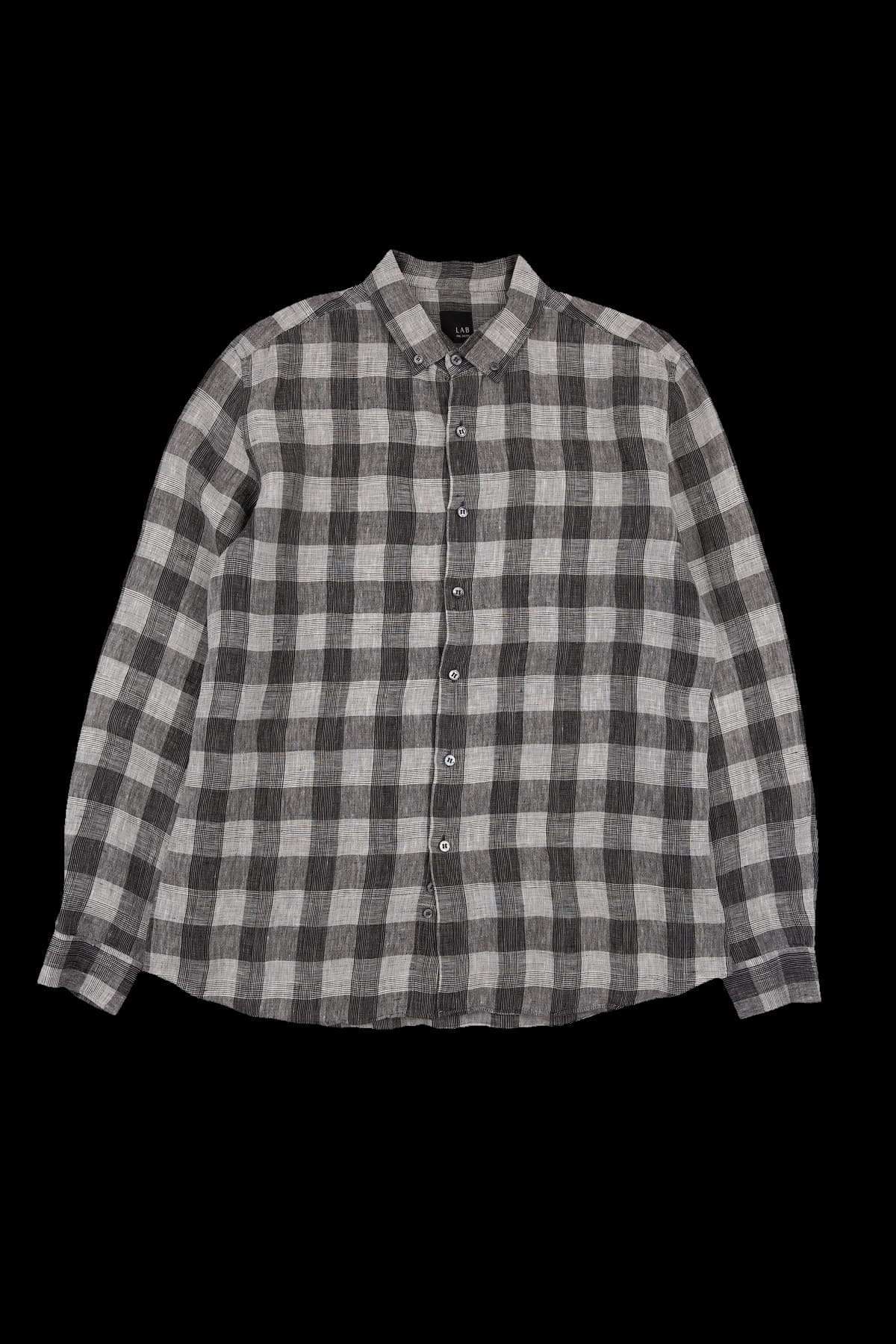 [남성] 체크 심플 긴팔 셔츠 