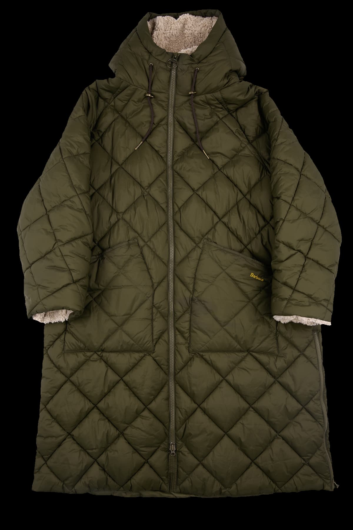 롱 퀼팅 코트 점퍼