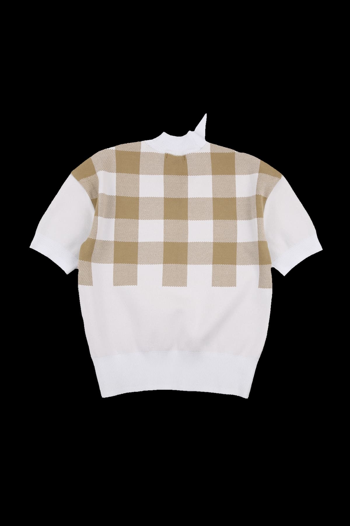 패턴 반팔 니트