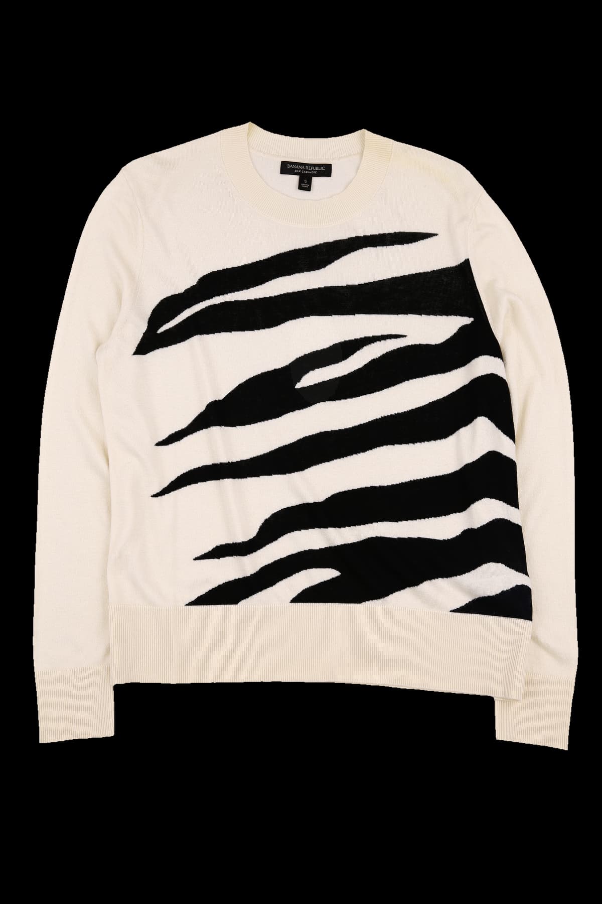 프린트 긴팔 니트 