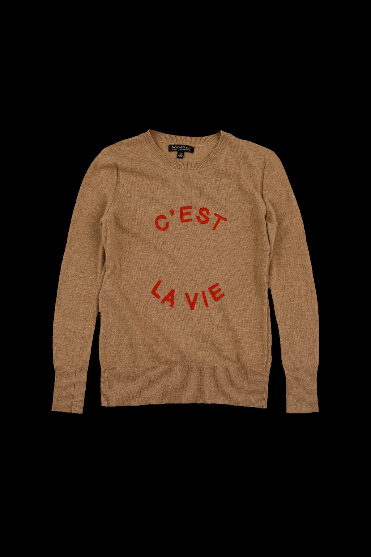 로고 자수 긴팔 니트 