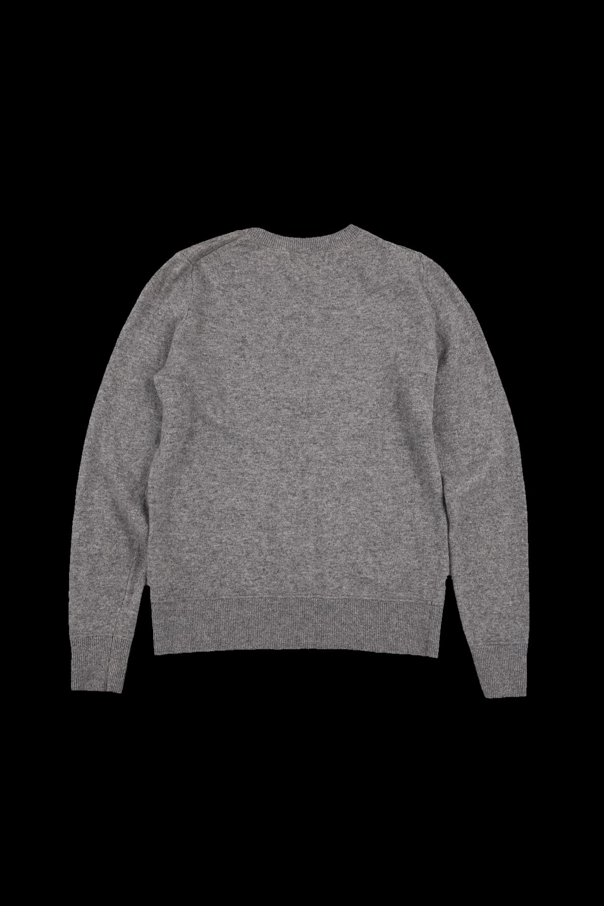 로고 자수 베이직 긴팔 니트 