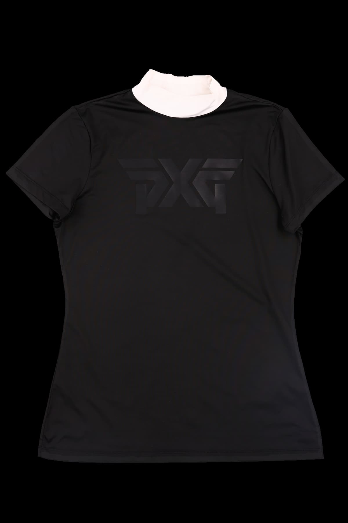 로고 프린팅 하프넥 반팔 티셔츠