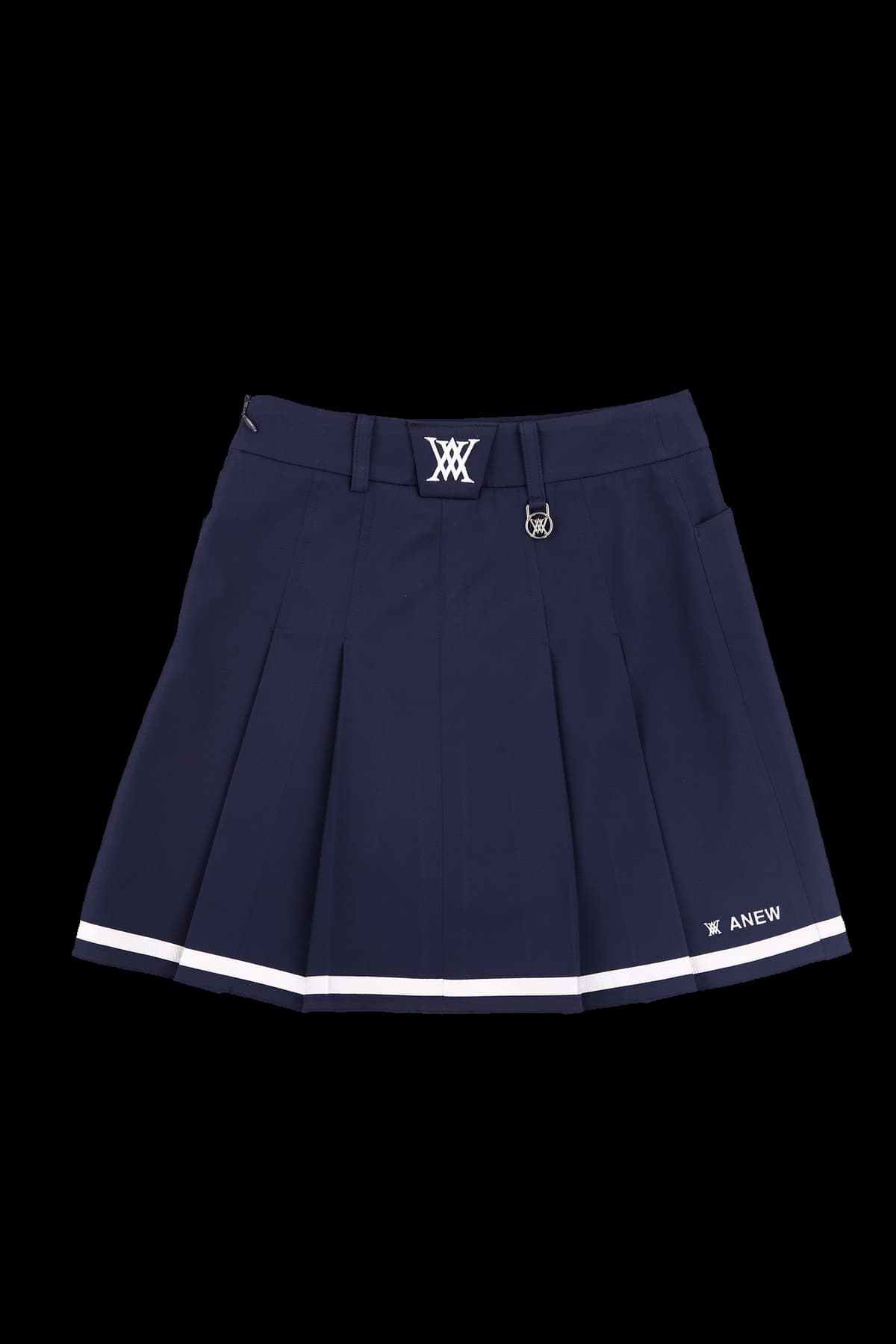 라인 포인트 하프 플리츠 스커트