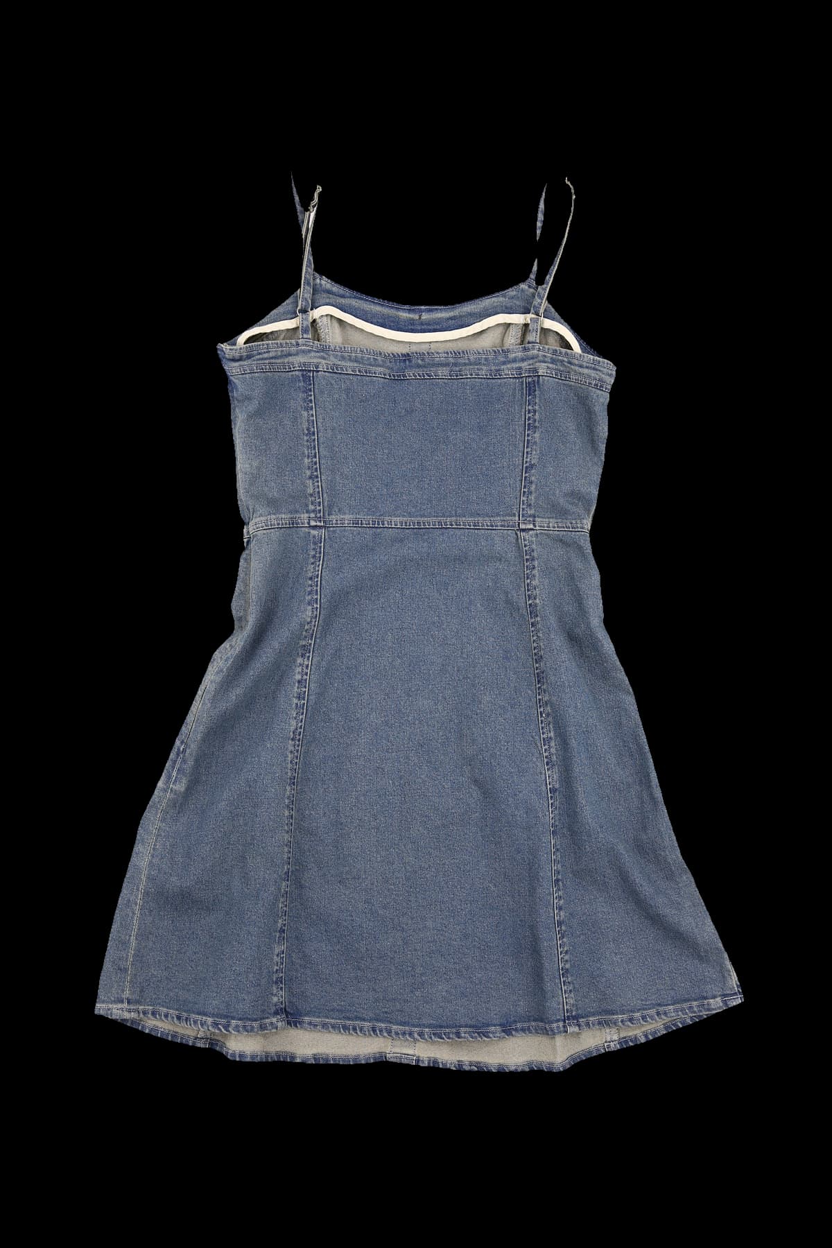 데님 끈 원피스 M톤