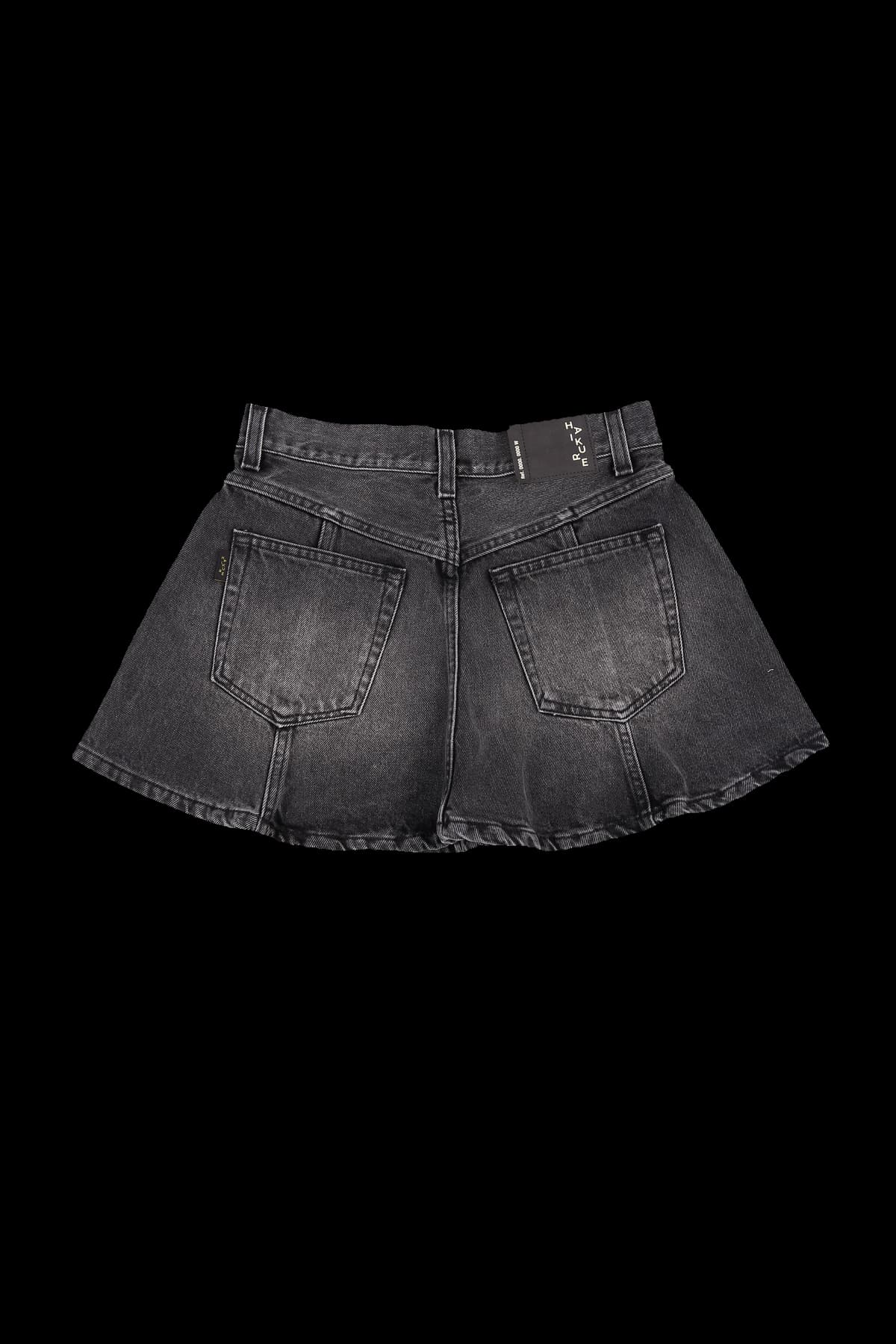 워싱 데님 스커트