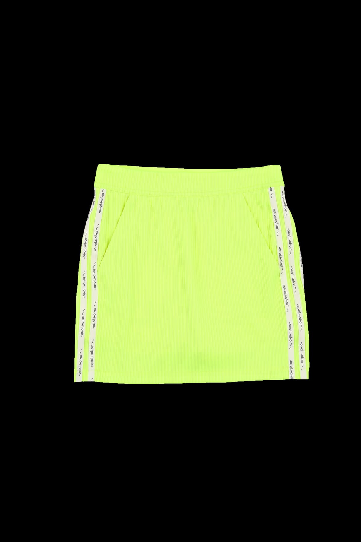 로고 골지 스커트