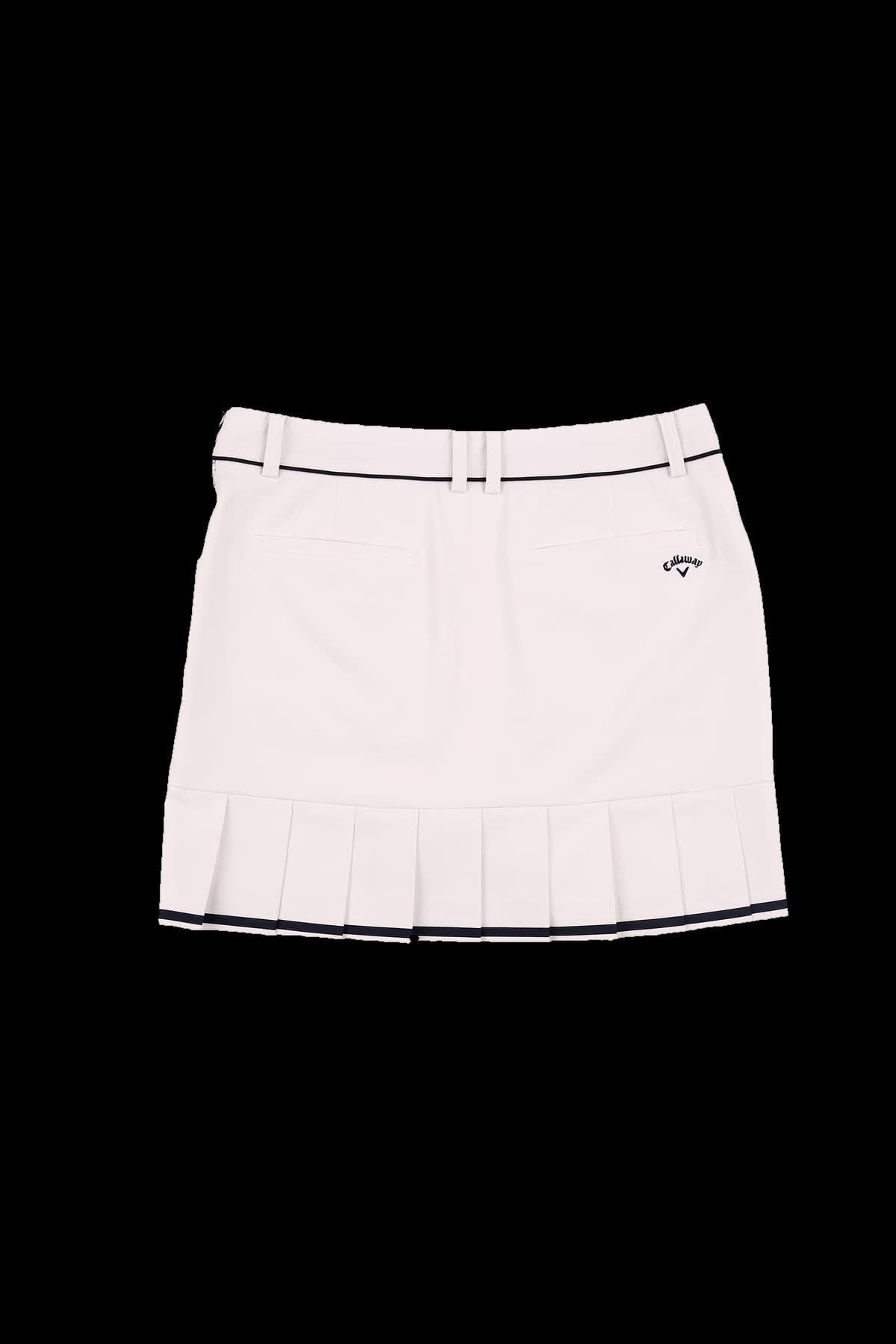 배색 라인 플리츠 스커트