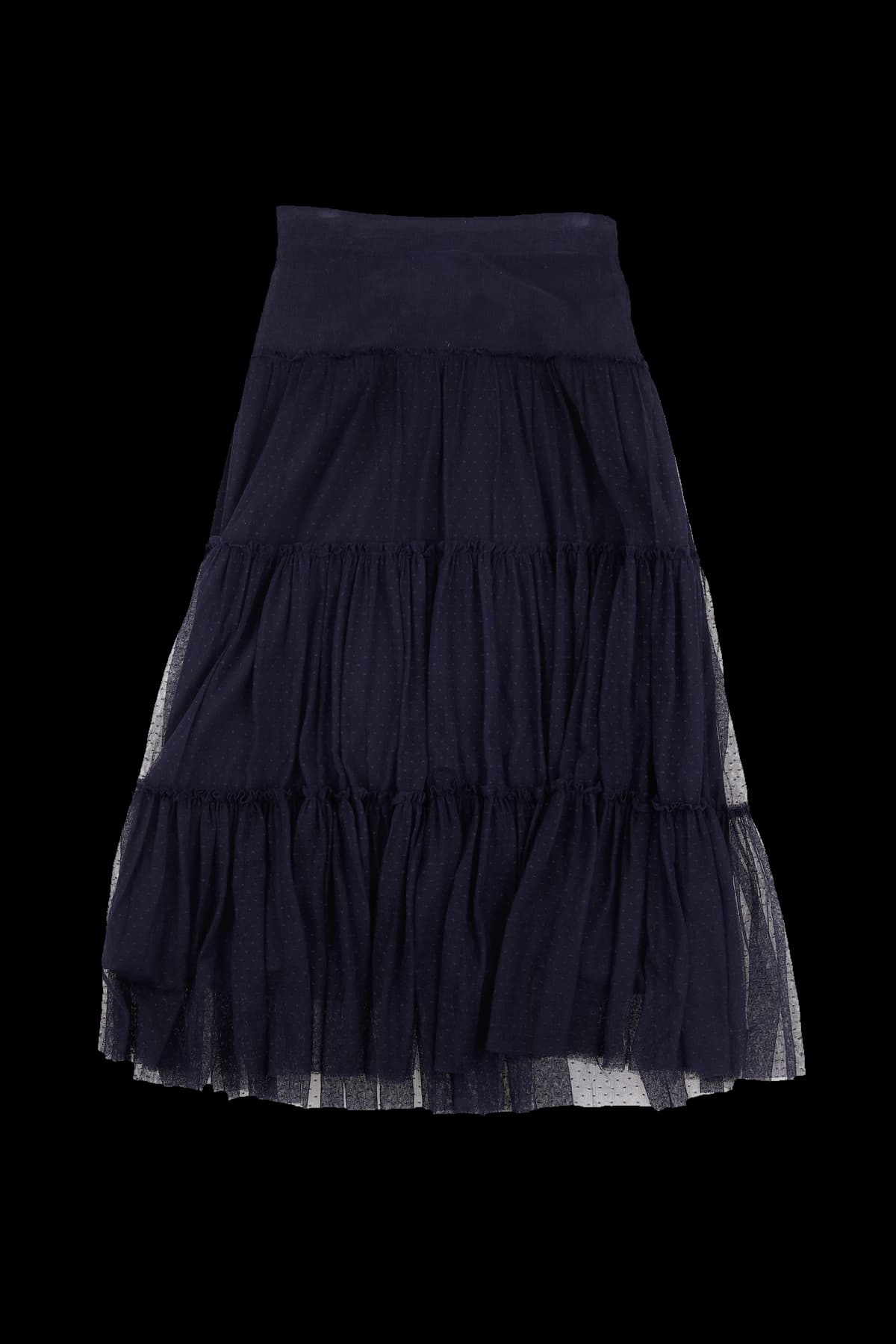 코튼 튤 롱스커트